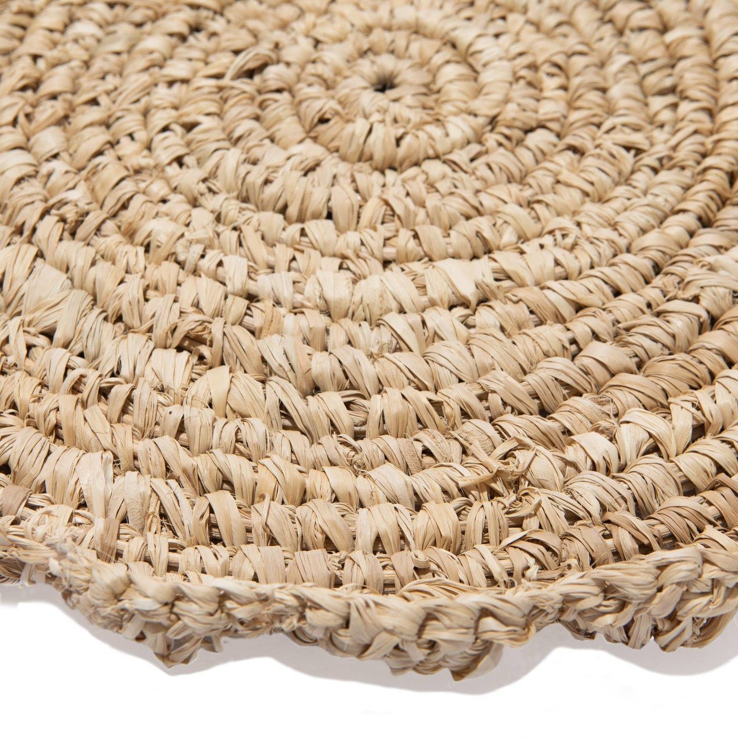 Blossom Natural Round Placemat Flower