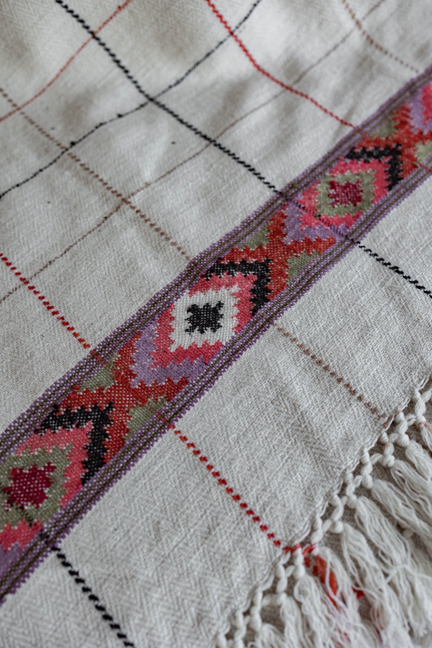 Windowpane Plaid Throw