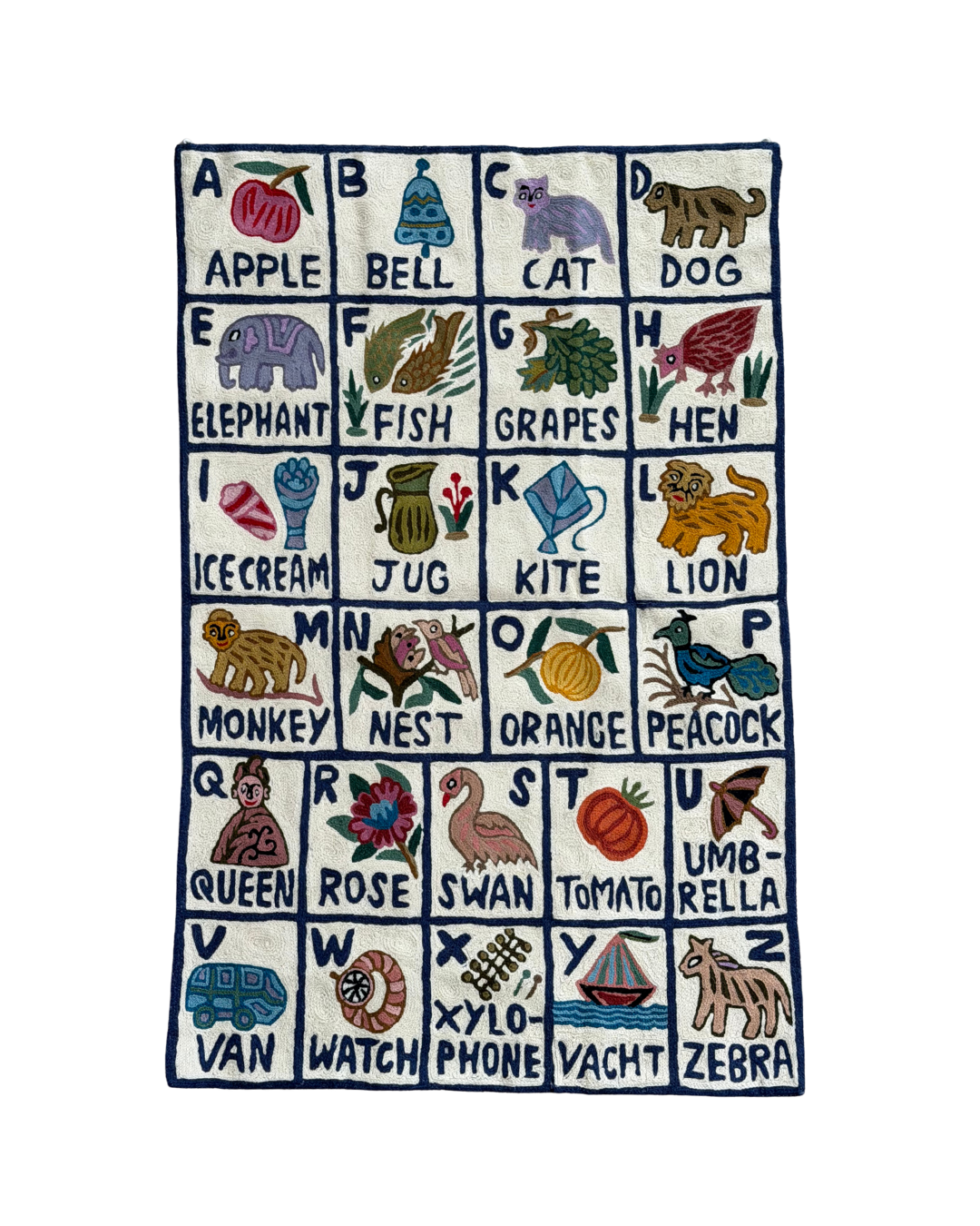 ABC Hooked Rug / Wall Hanging