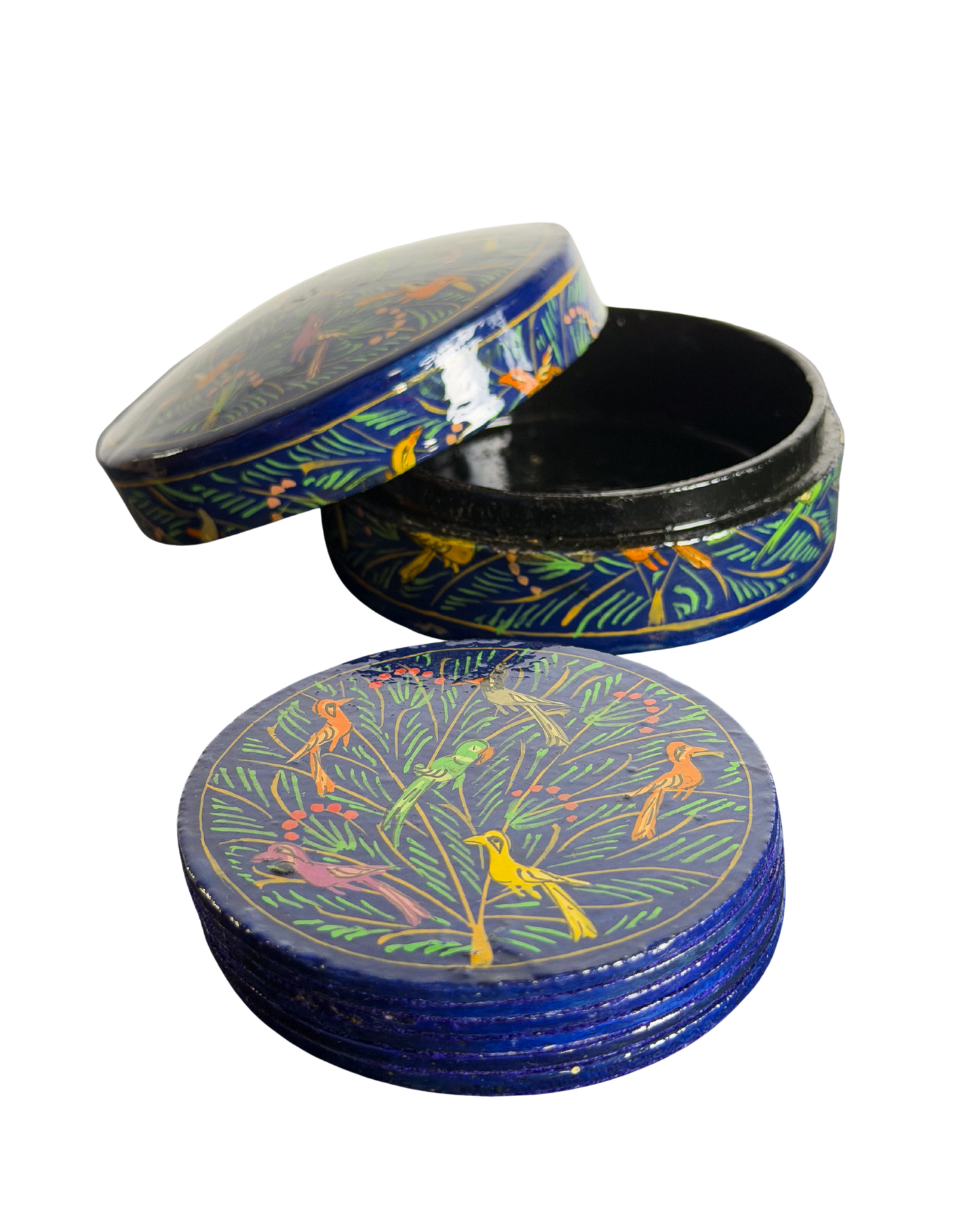 Kashmiri Papier-Mâché Coaster Set (6)