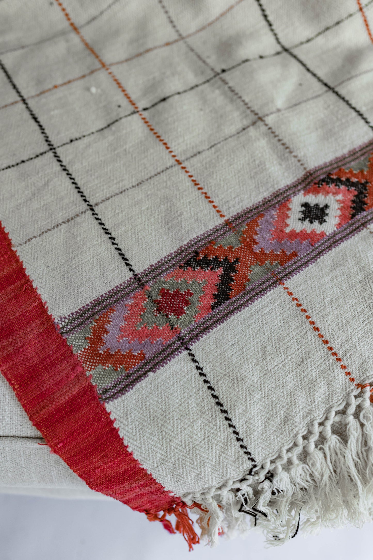 Windowpane Plaid Throw