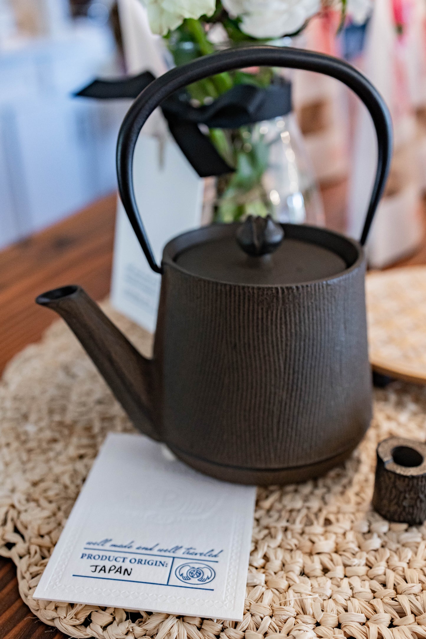 Woodgrain Iron Tea Kettle