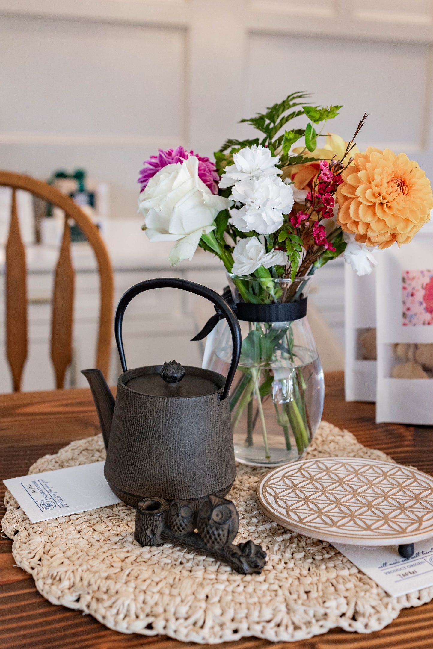 Woodgrain Iron Tea Kettle