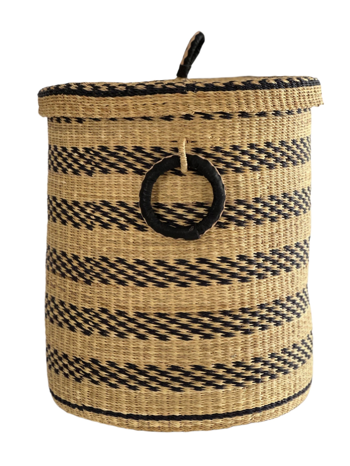 Bolga Hamper Basket - Stripe