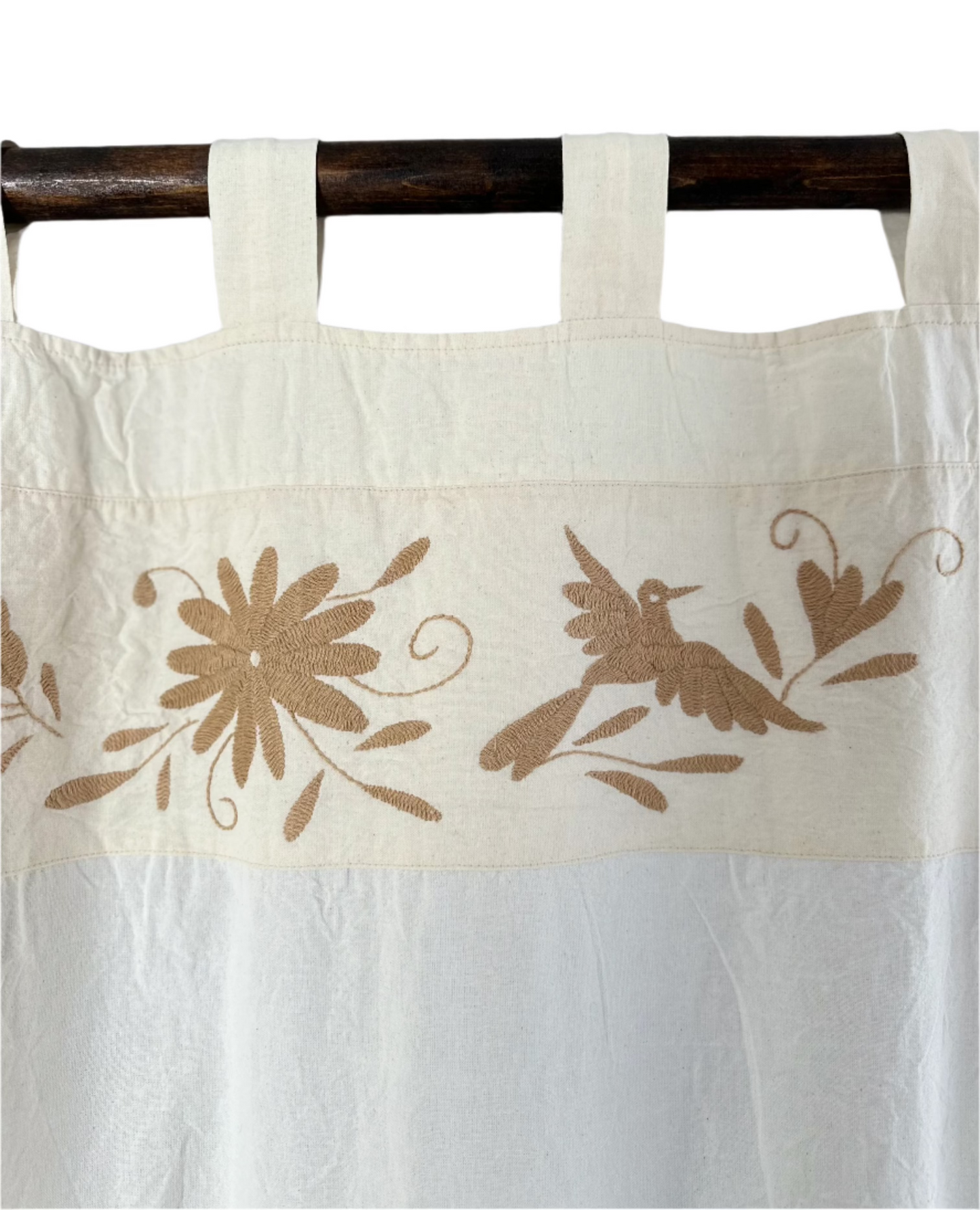 Beige Otomi Curtain Panels (Set of 2)