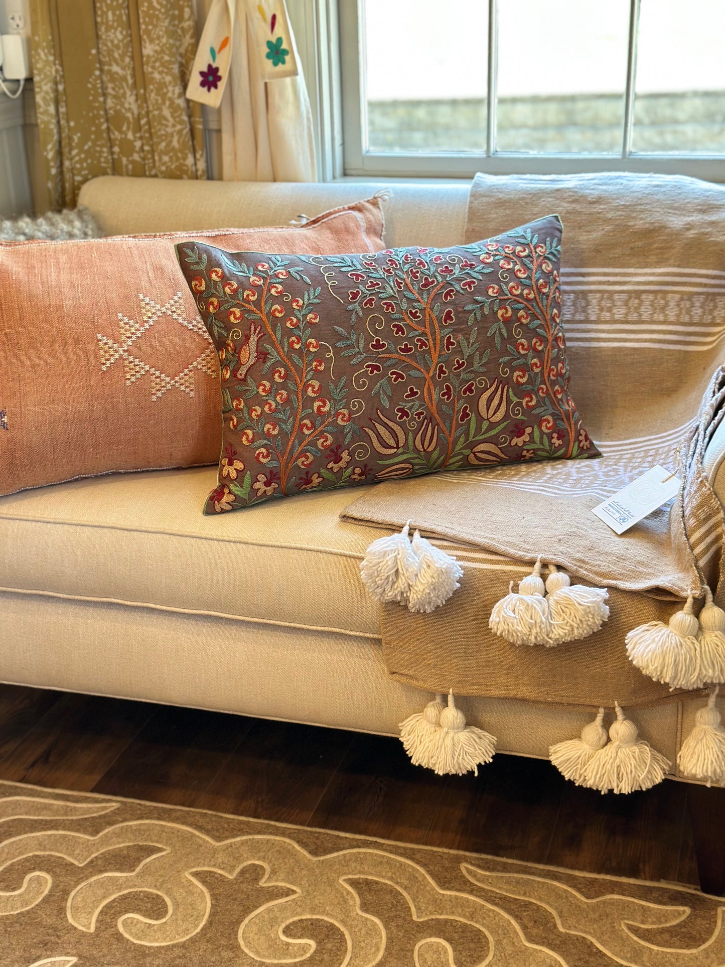Suzani Grove Lumbar Cushion Cover