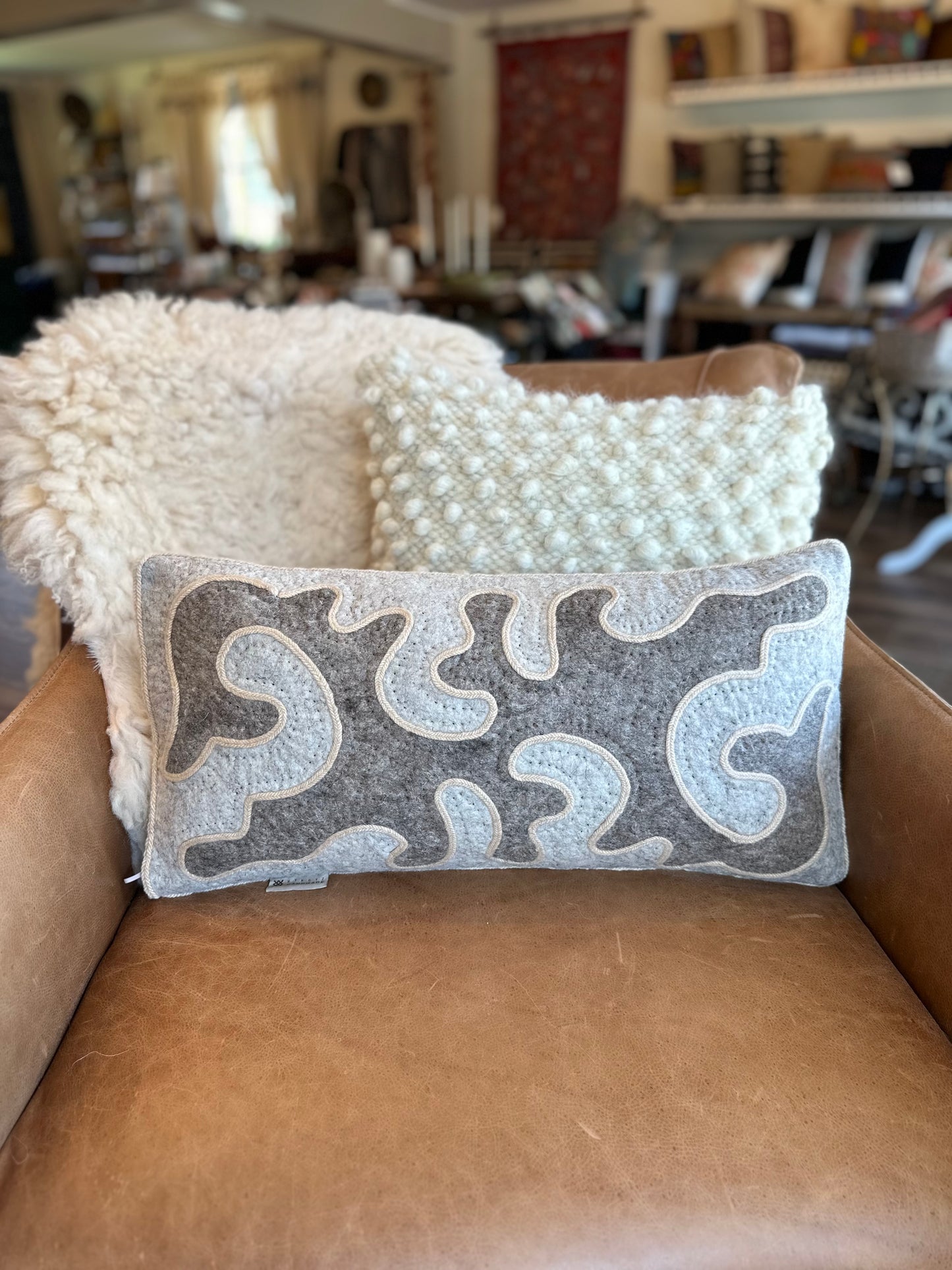 Neutral Shyrdrak Lumbar Cushion Cover