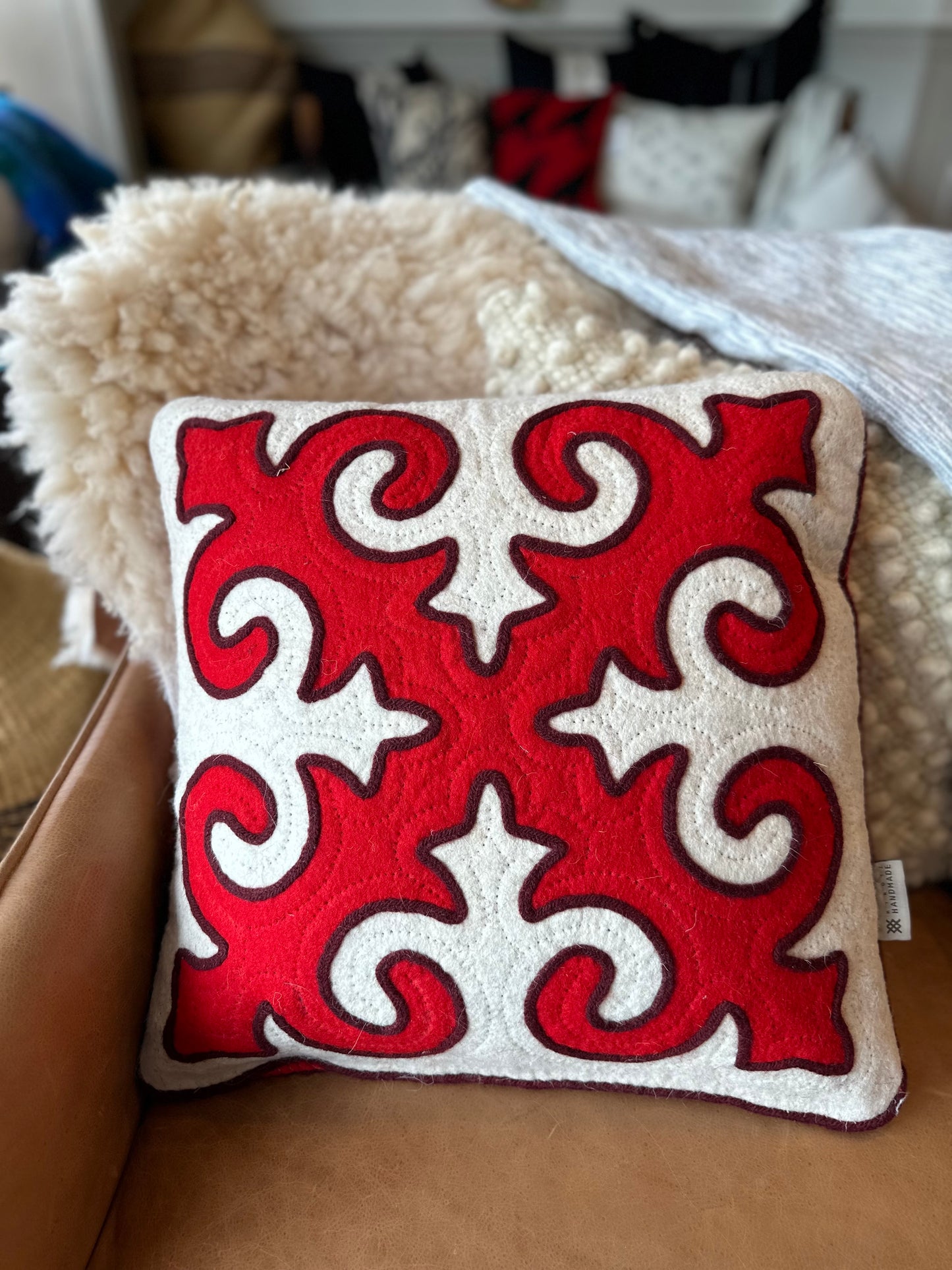 Festive Shyrdrak Square Cushion Cover