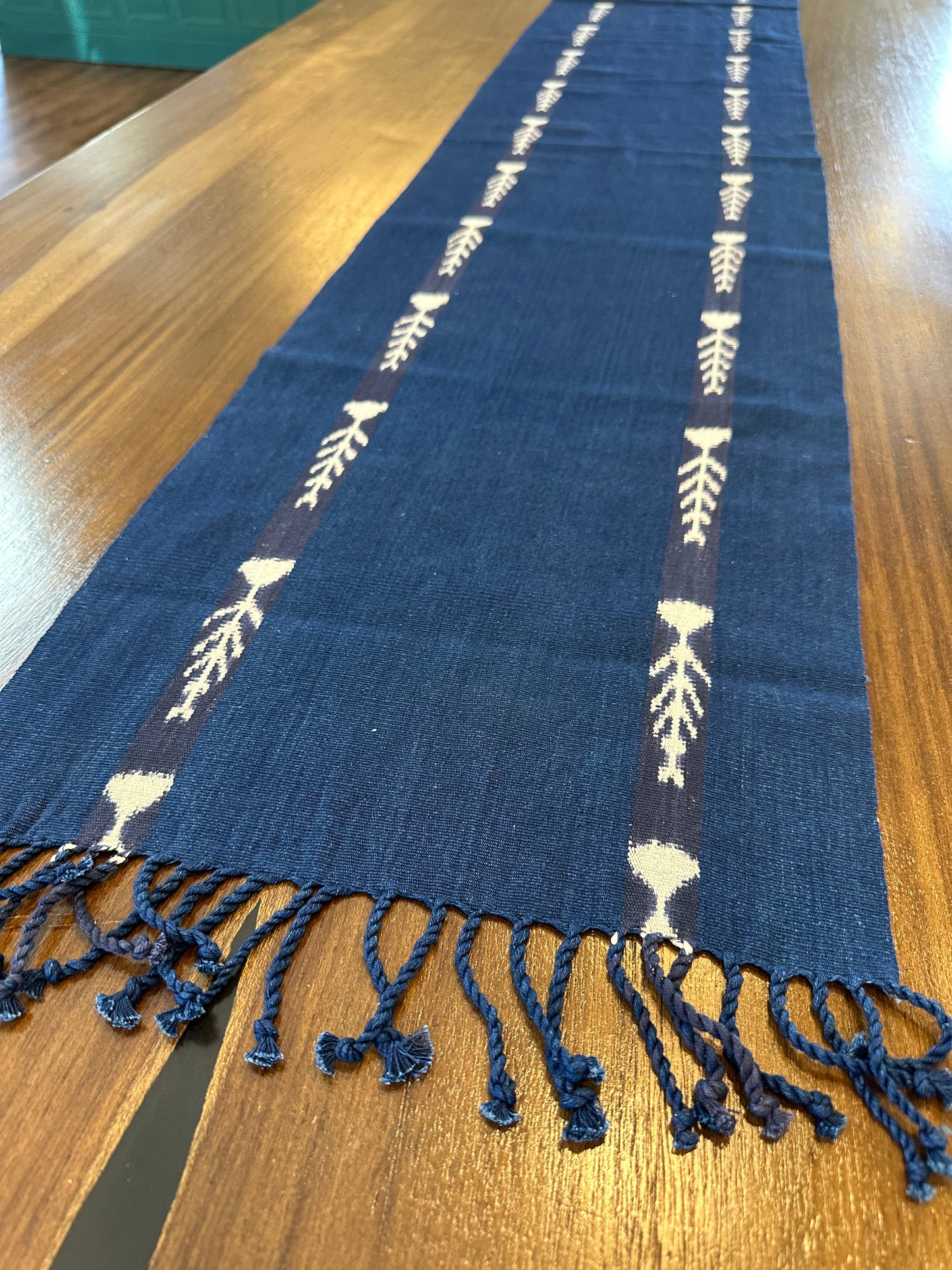 Indigo Jaspe Table Runner