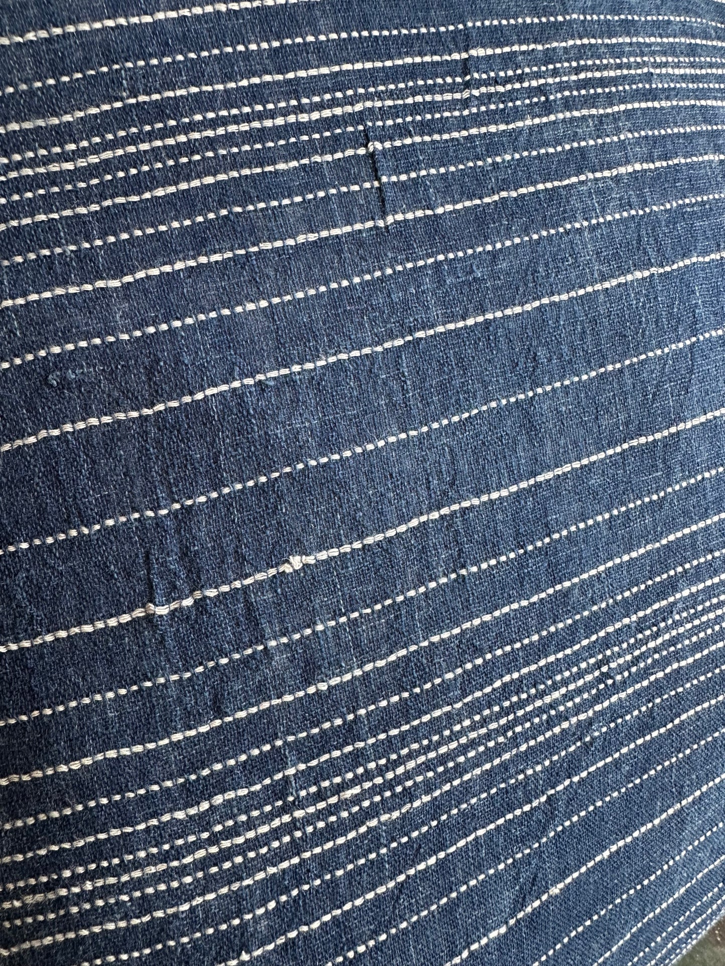 Kantha Stitch Cushion Cover Blue