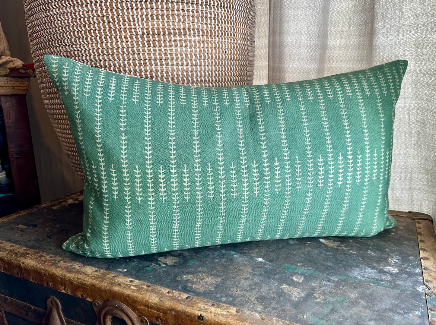 Butti Cotton Cushion Cover Sage Green