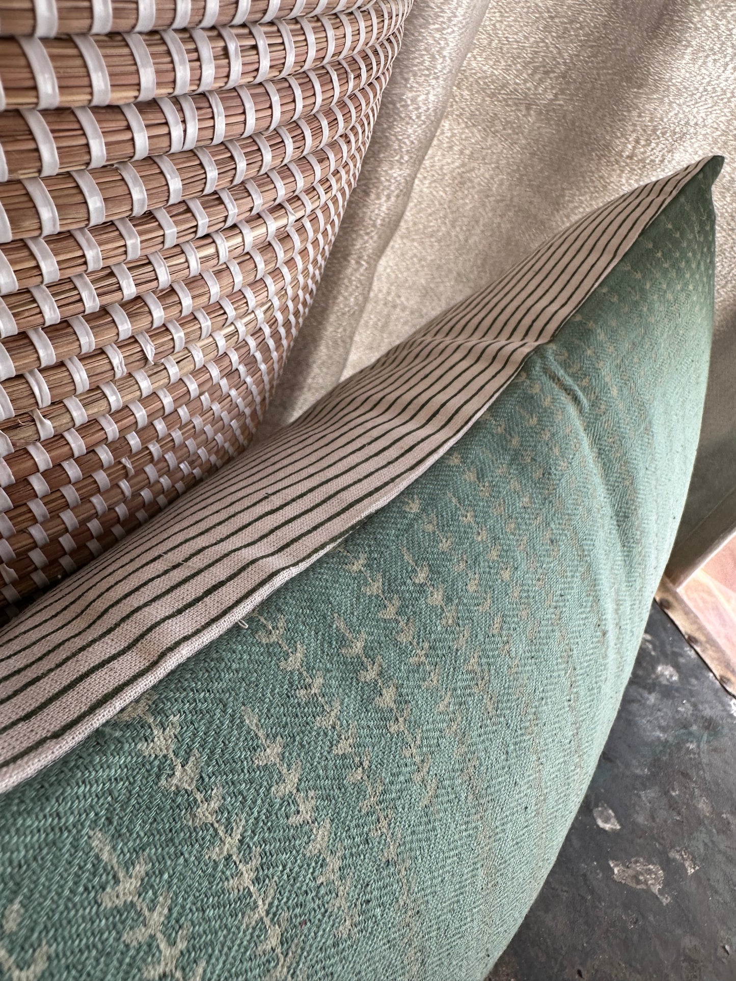 Butti Cotton Cushion Cover Sage Green