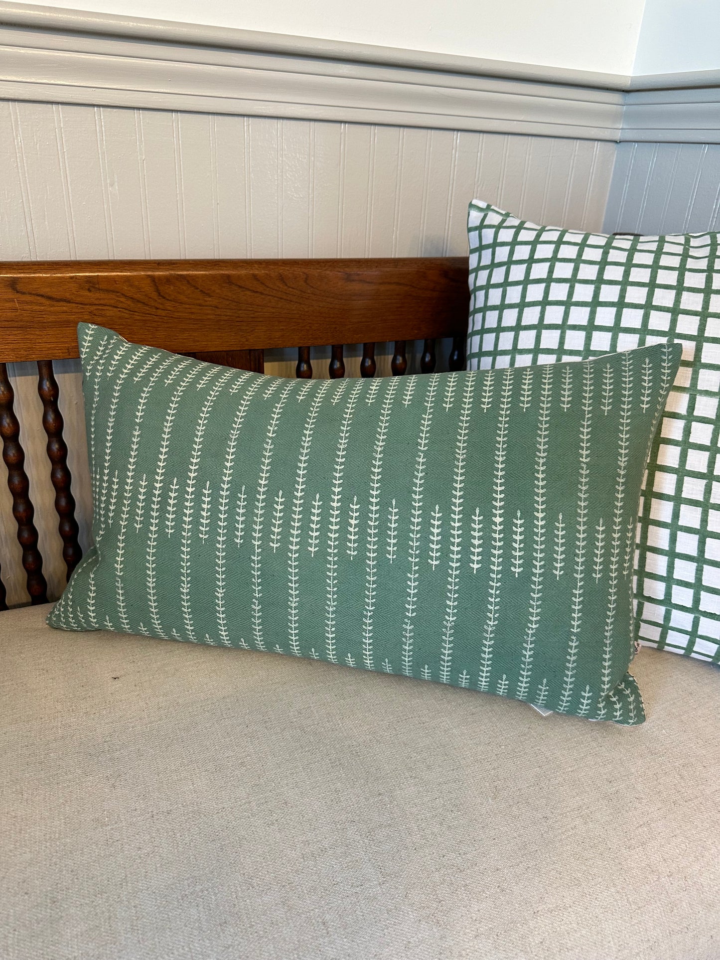 Butti Cotton Cushion Cover Sage Green