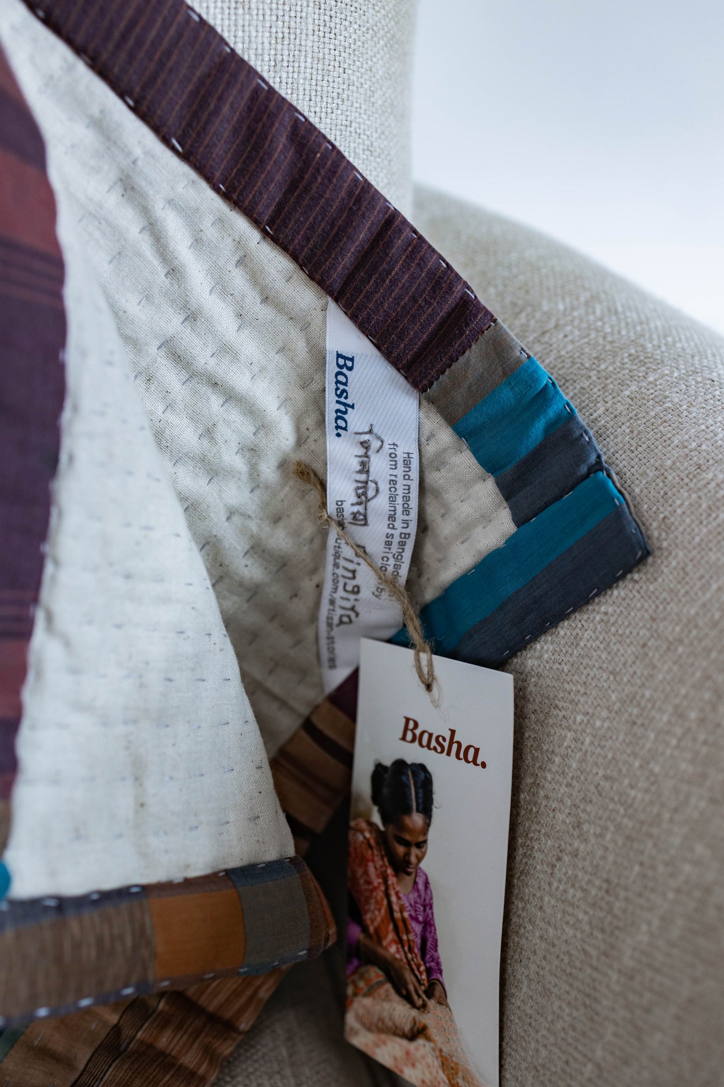 Plaid Kantha Quilt