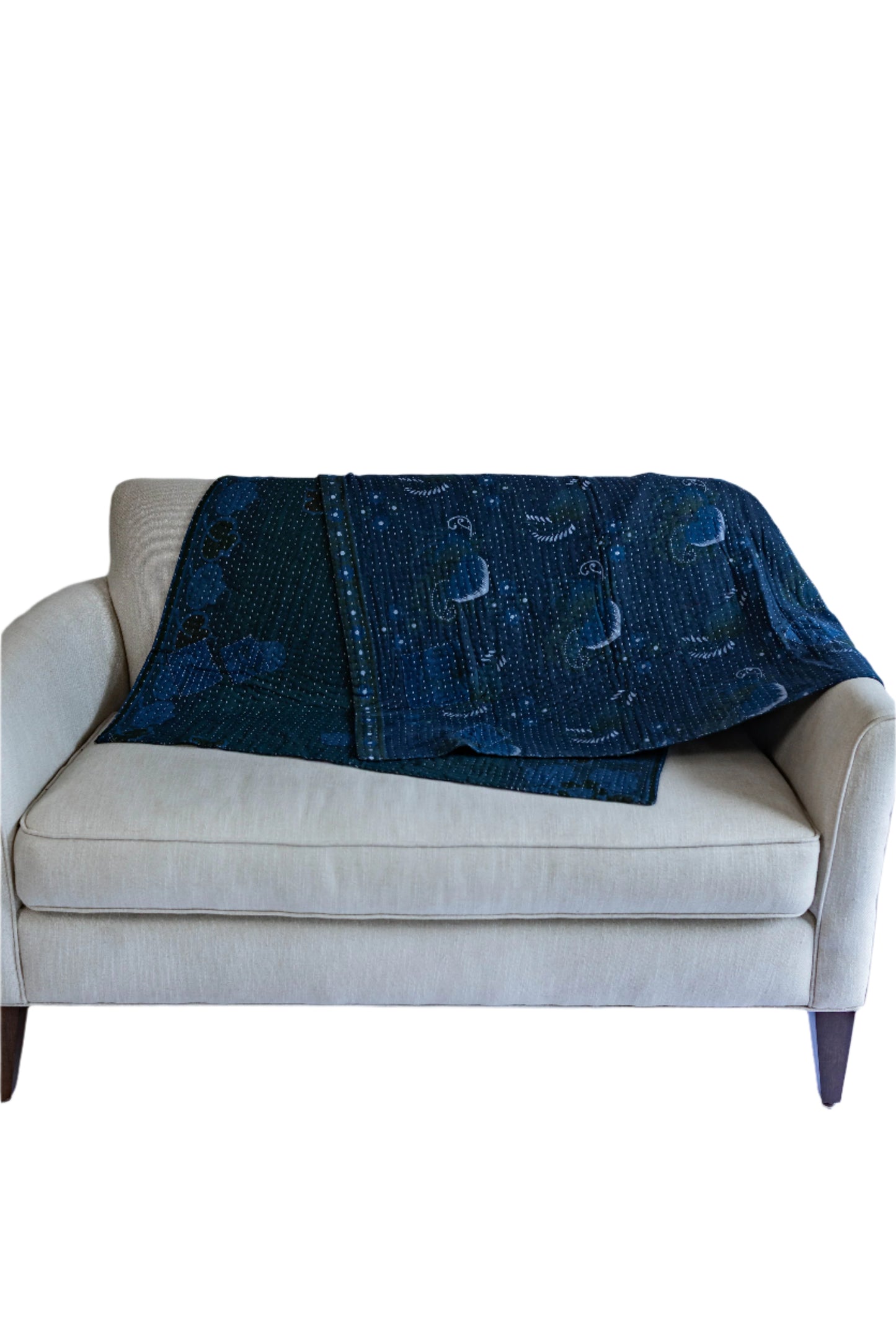 Overdyed Sari Kantha Quilt