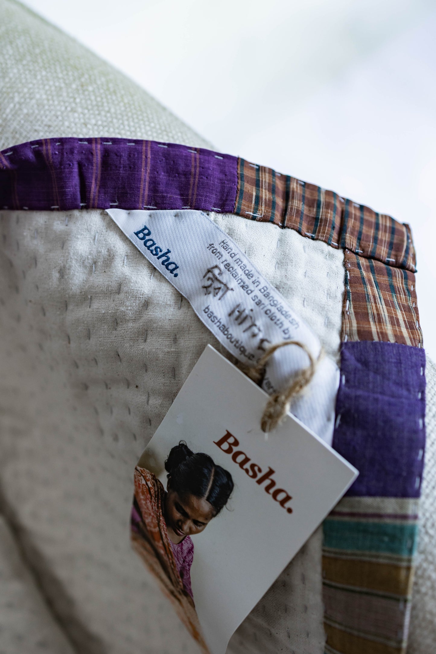 Plaid Kantha Quilt