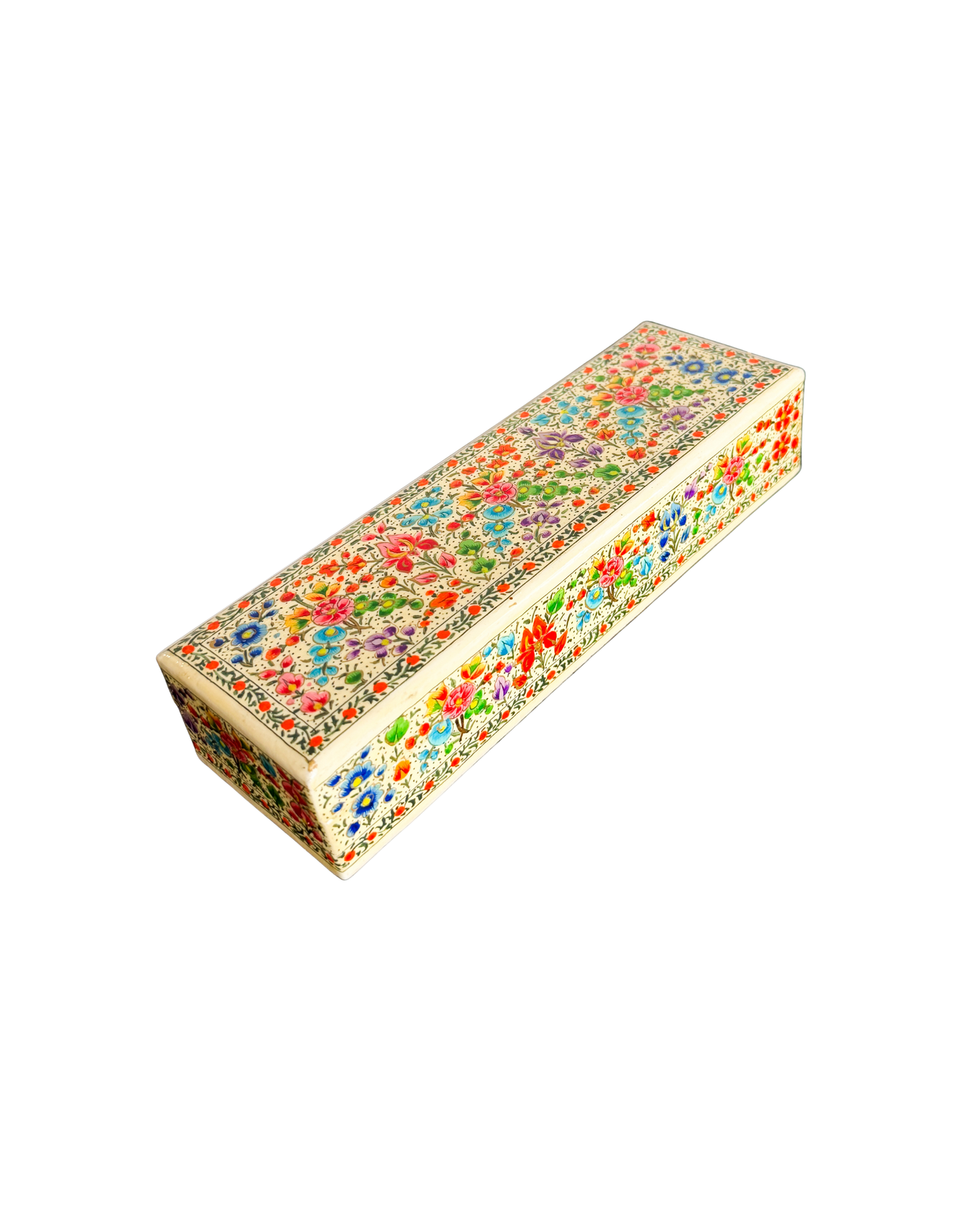 Papier-Mâché Pencil Boxes 8x2"