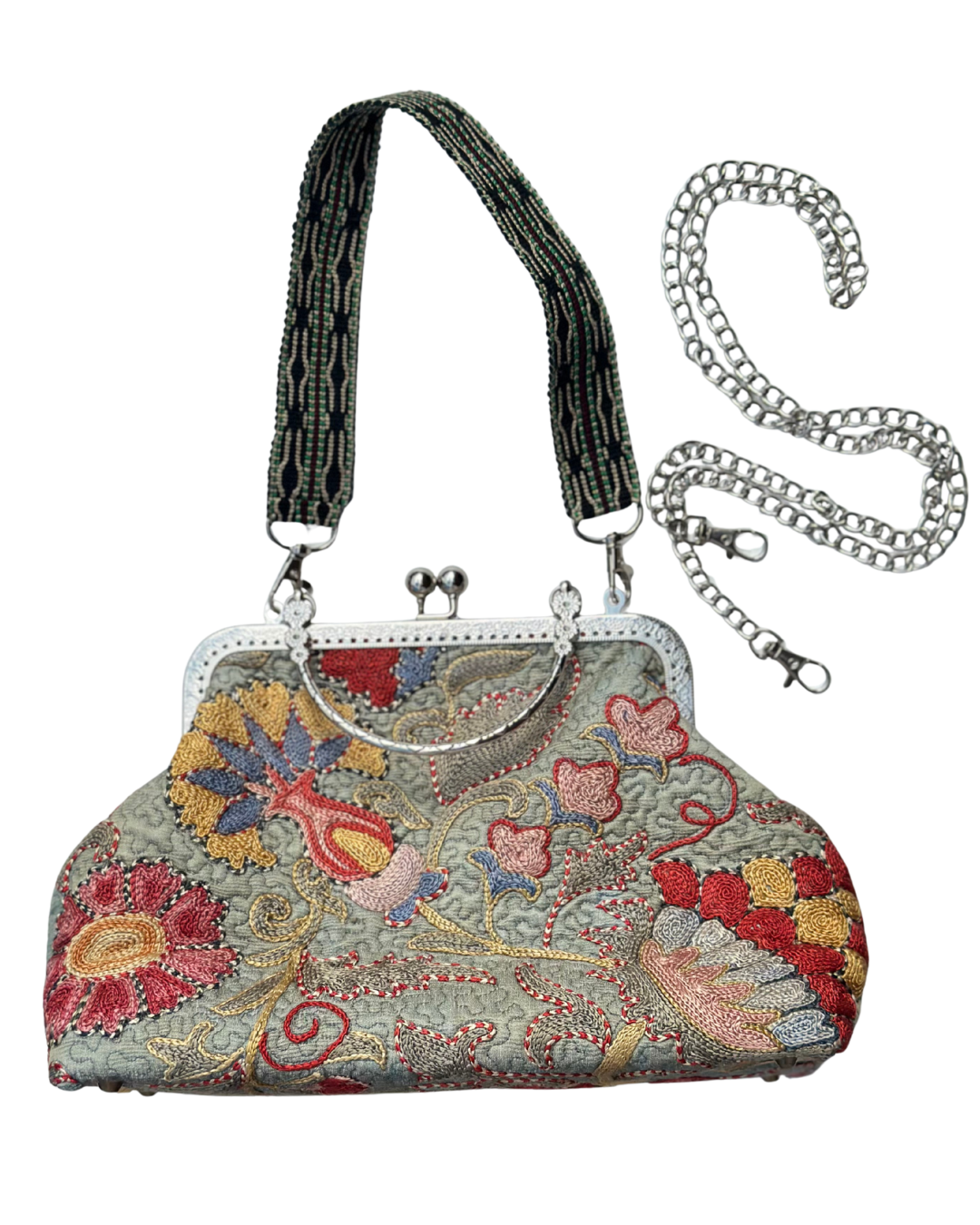 Flora Suzani Embroidered Evening Bag