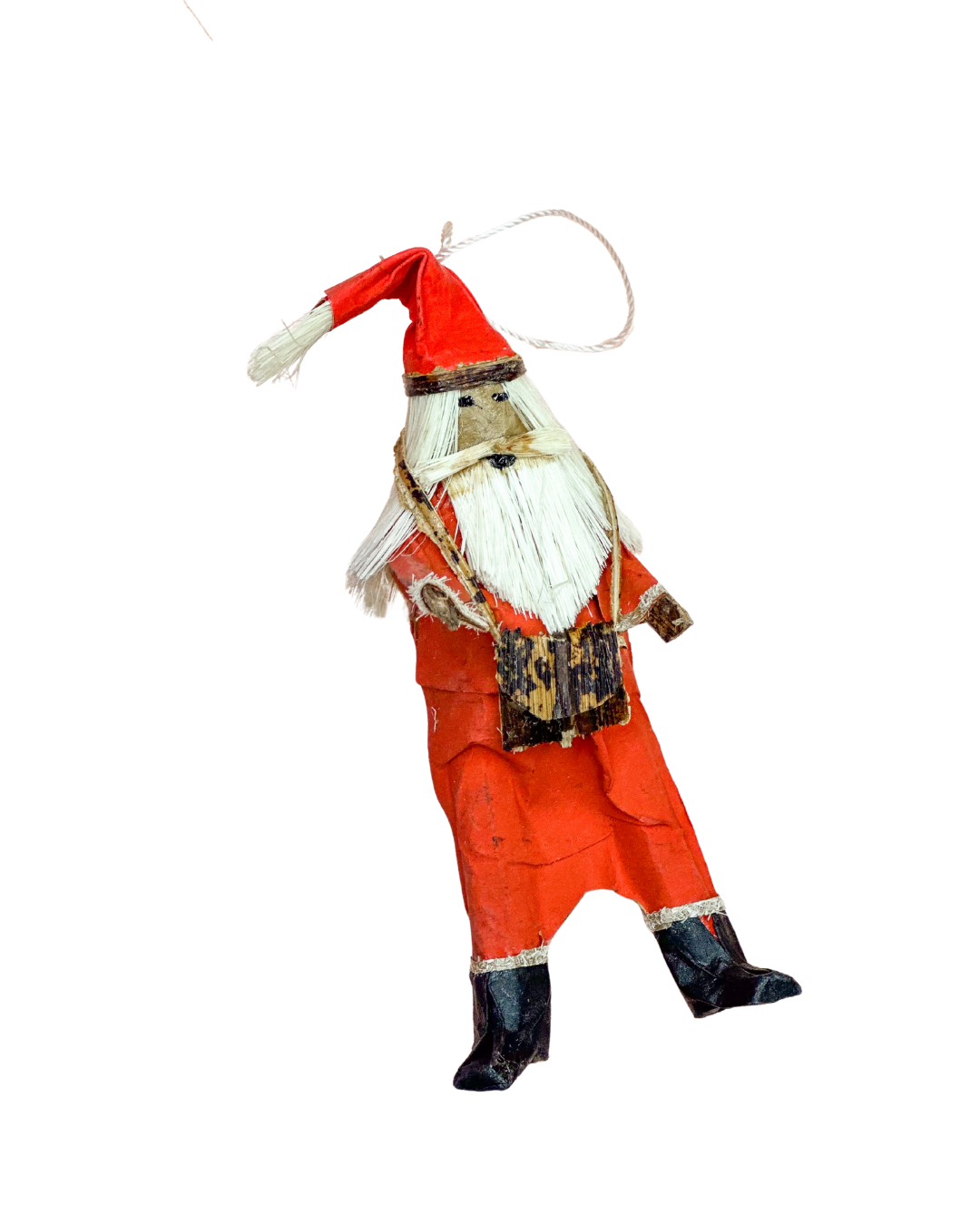 Banana Leaf Santa Ornament