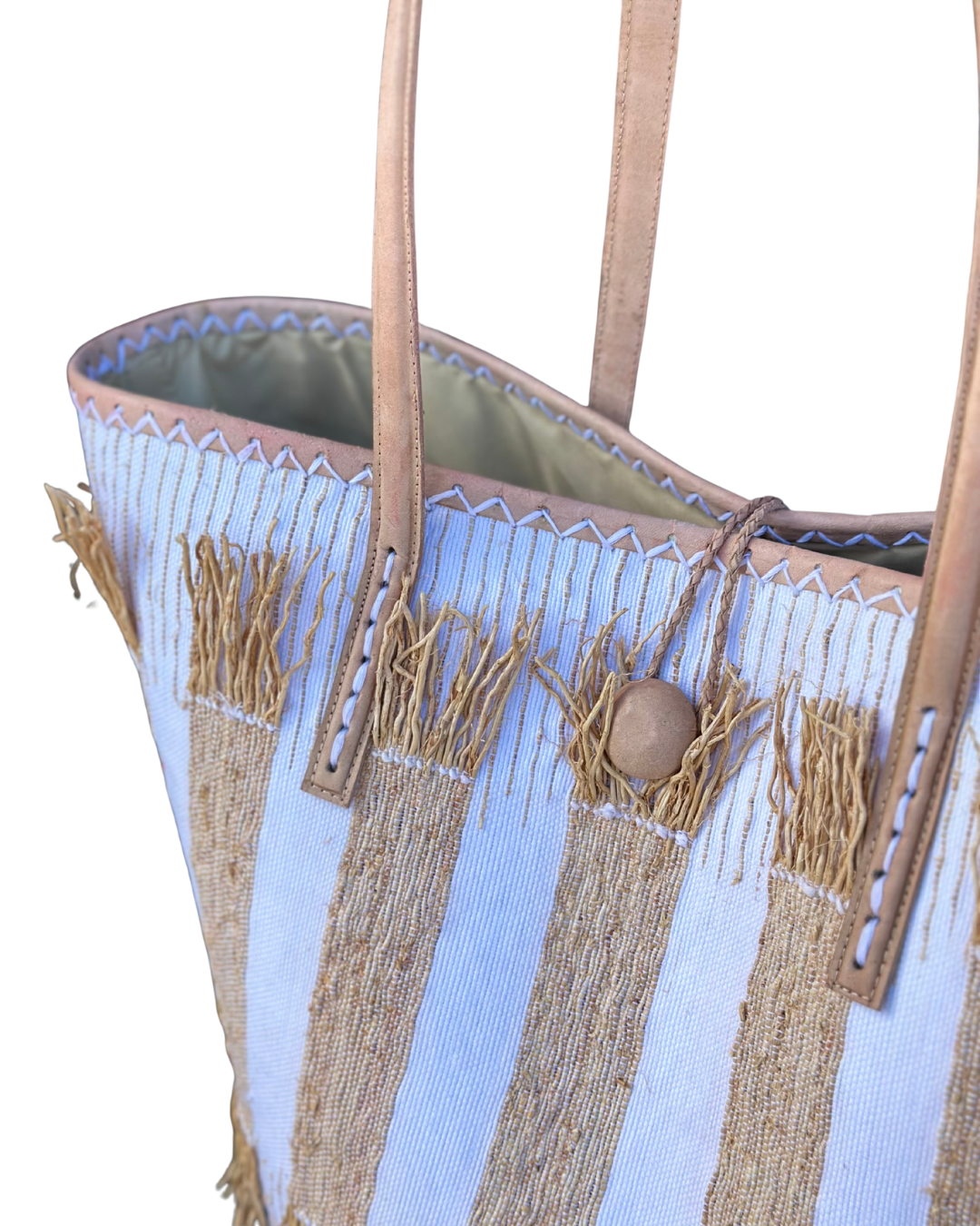 Button Panier - Vetiver White