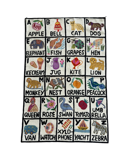 ABC Hooked Rug / Wall Hanging