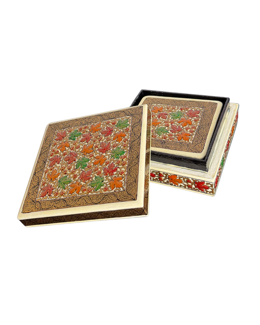 Kashmiri Papier-Mâché Coaster Set (6)