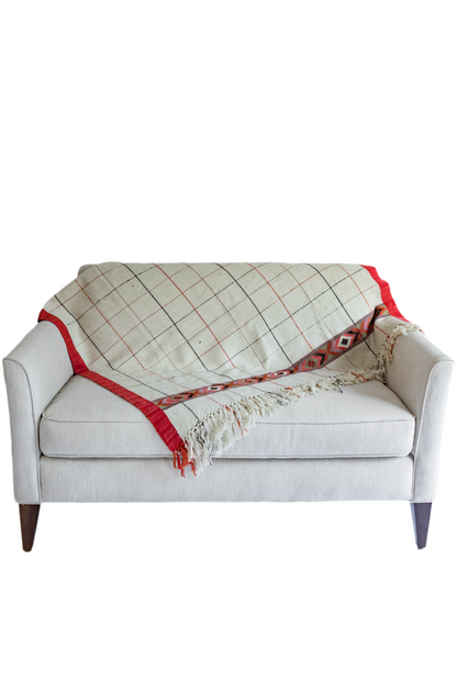 Windowpane Plaid Throw