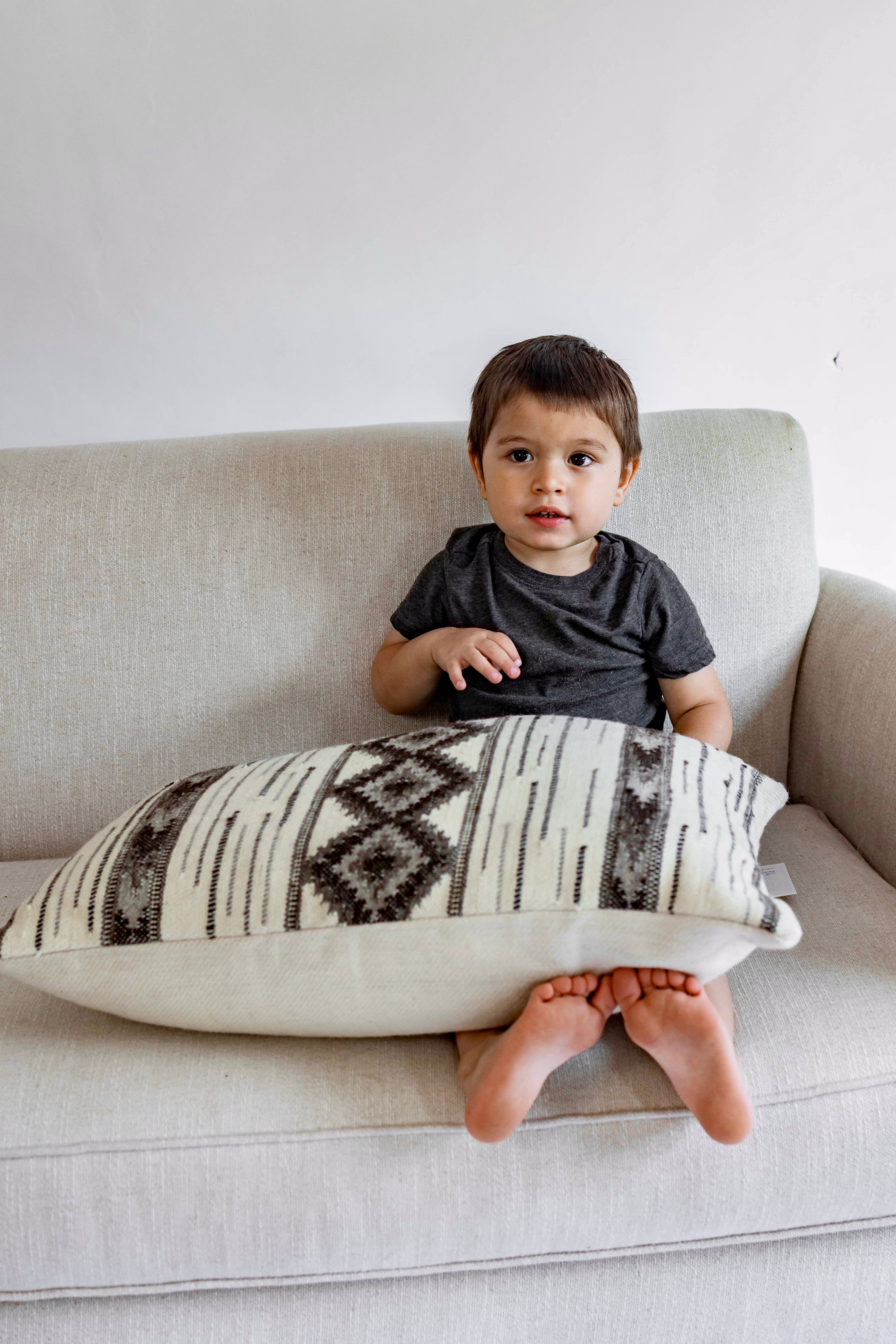 Tenzin Wool Pillow Grey