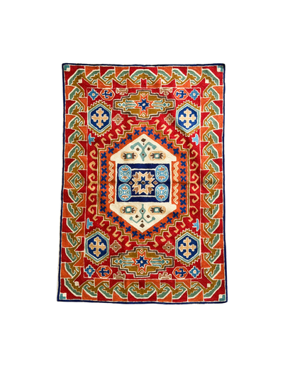 Hand-Hooked Wool Rug