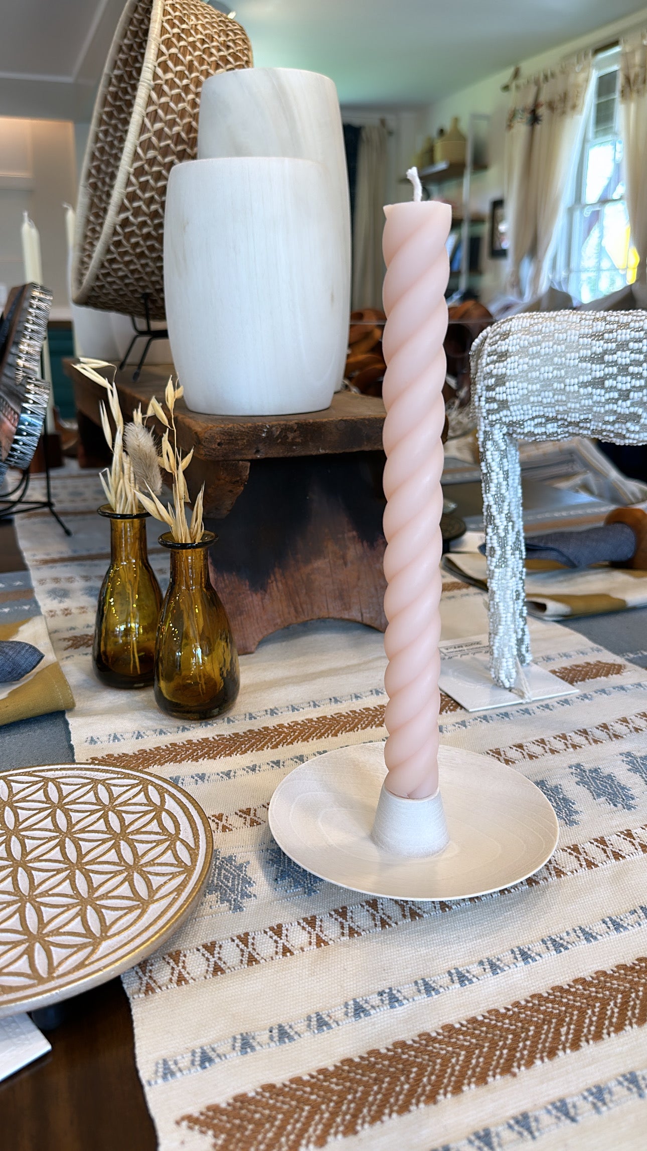 Tube Taper Candle Holder