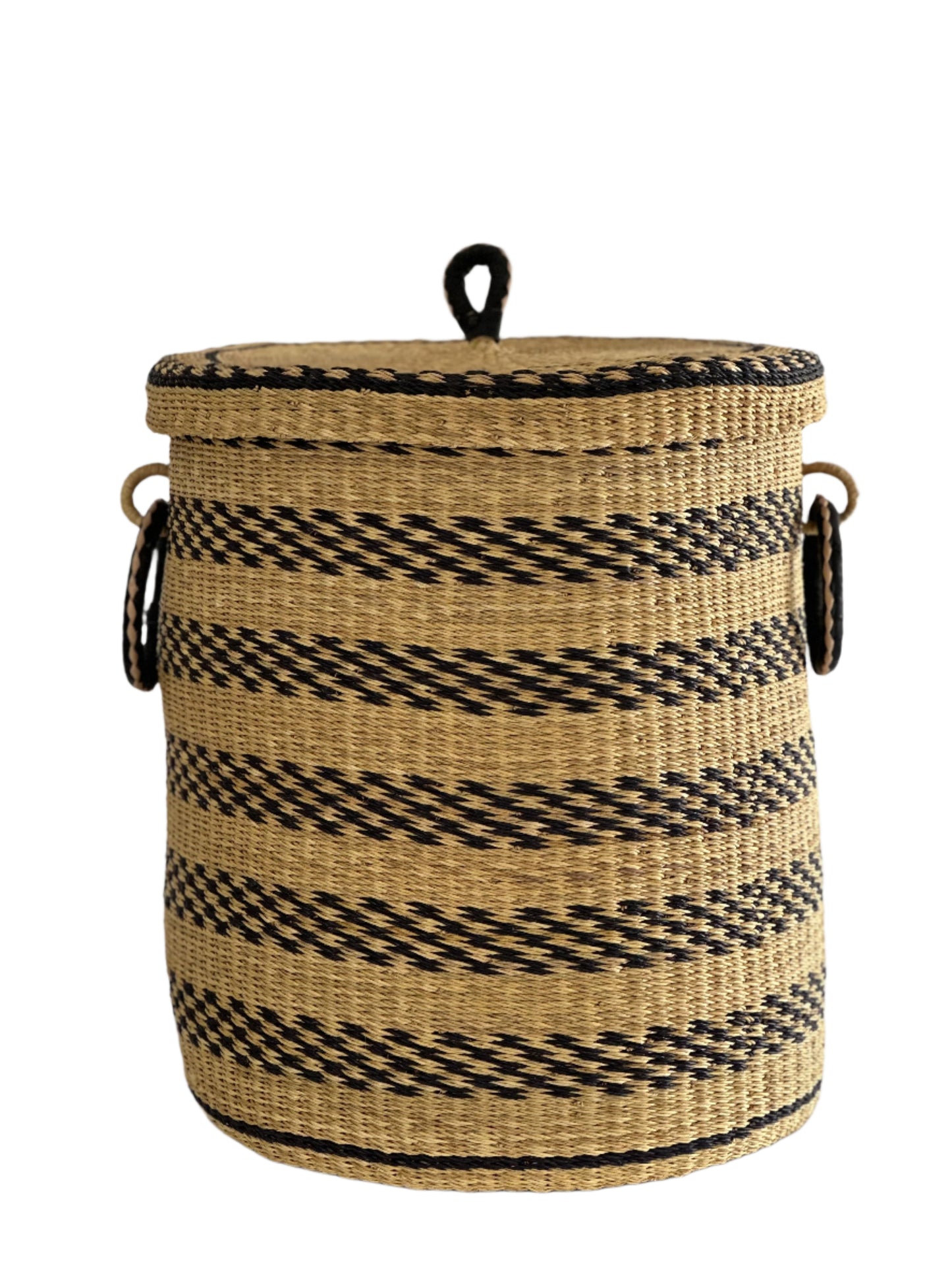 Bolga Hamper Basket - Stripe