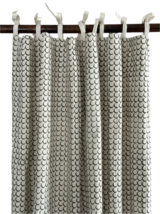 Elodie Curtain Panel - Olive Green