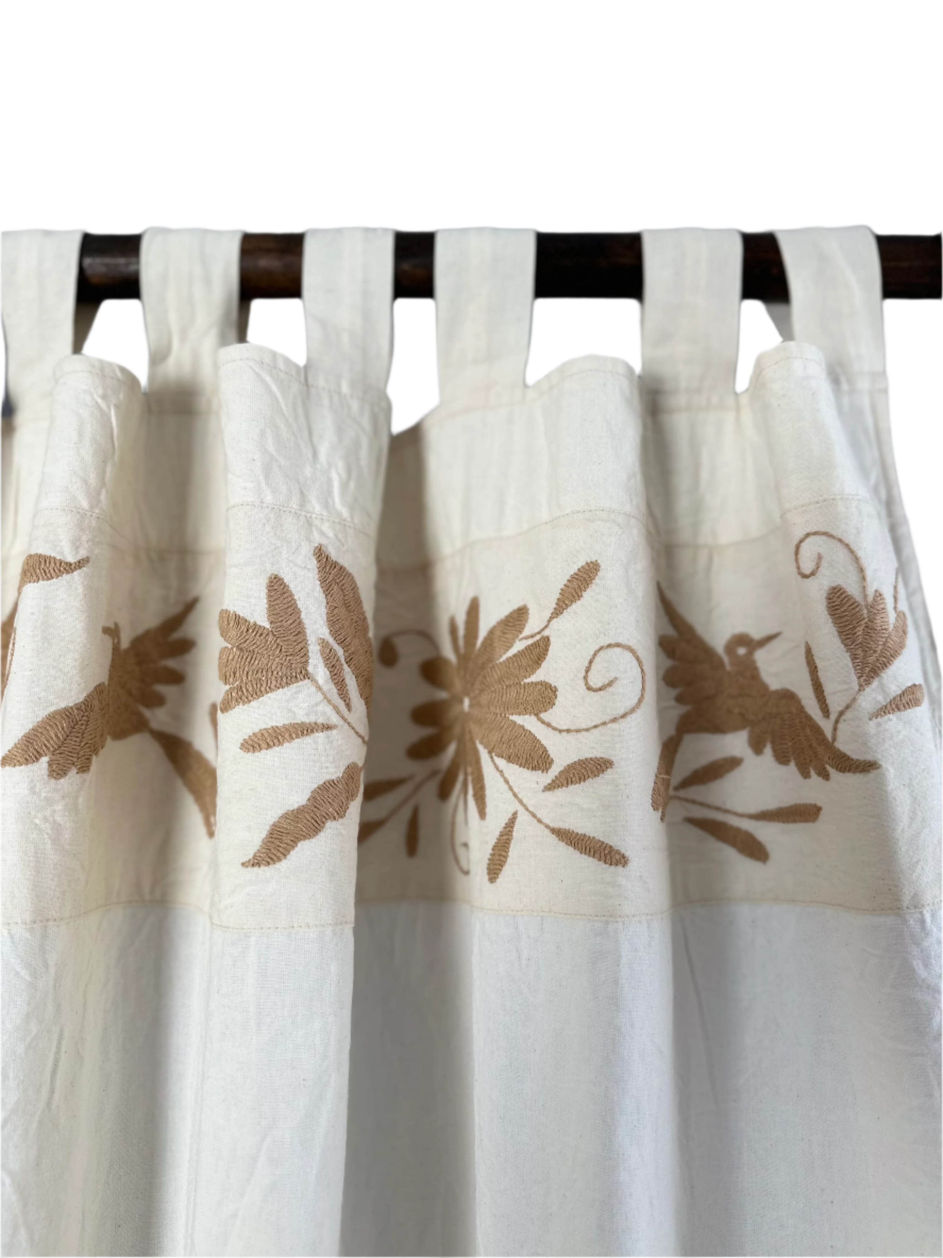 Beige Otomi Curtain Panels (Set of 2)