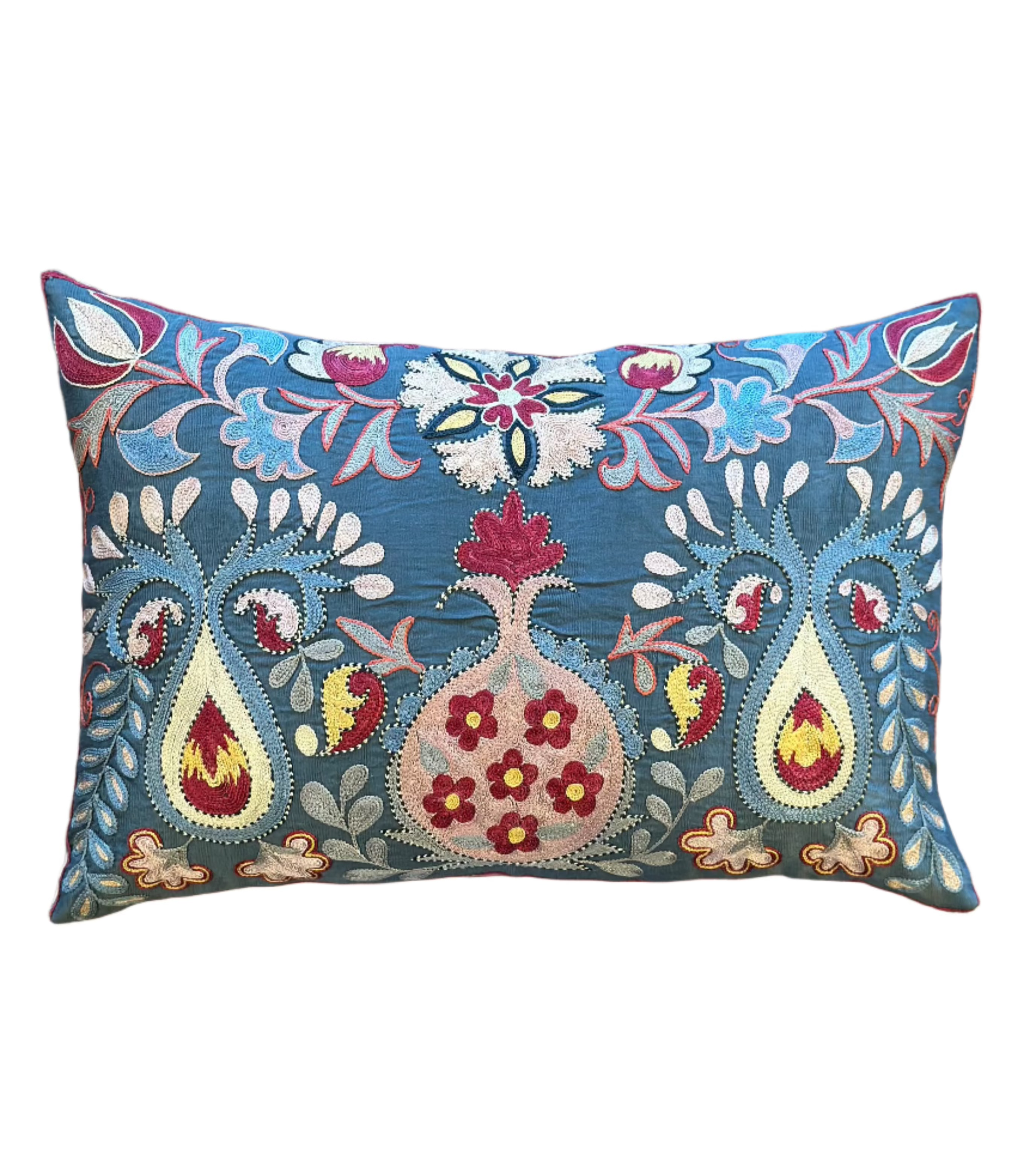 Suzani Blossom Lumbar Cushion Cover