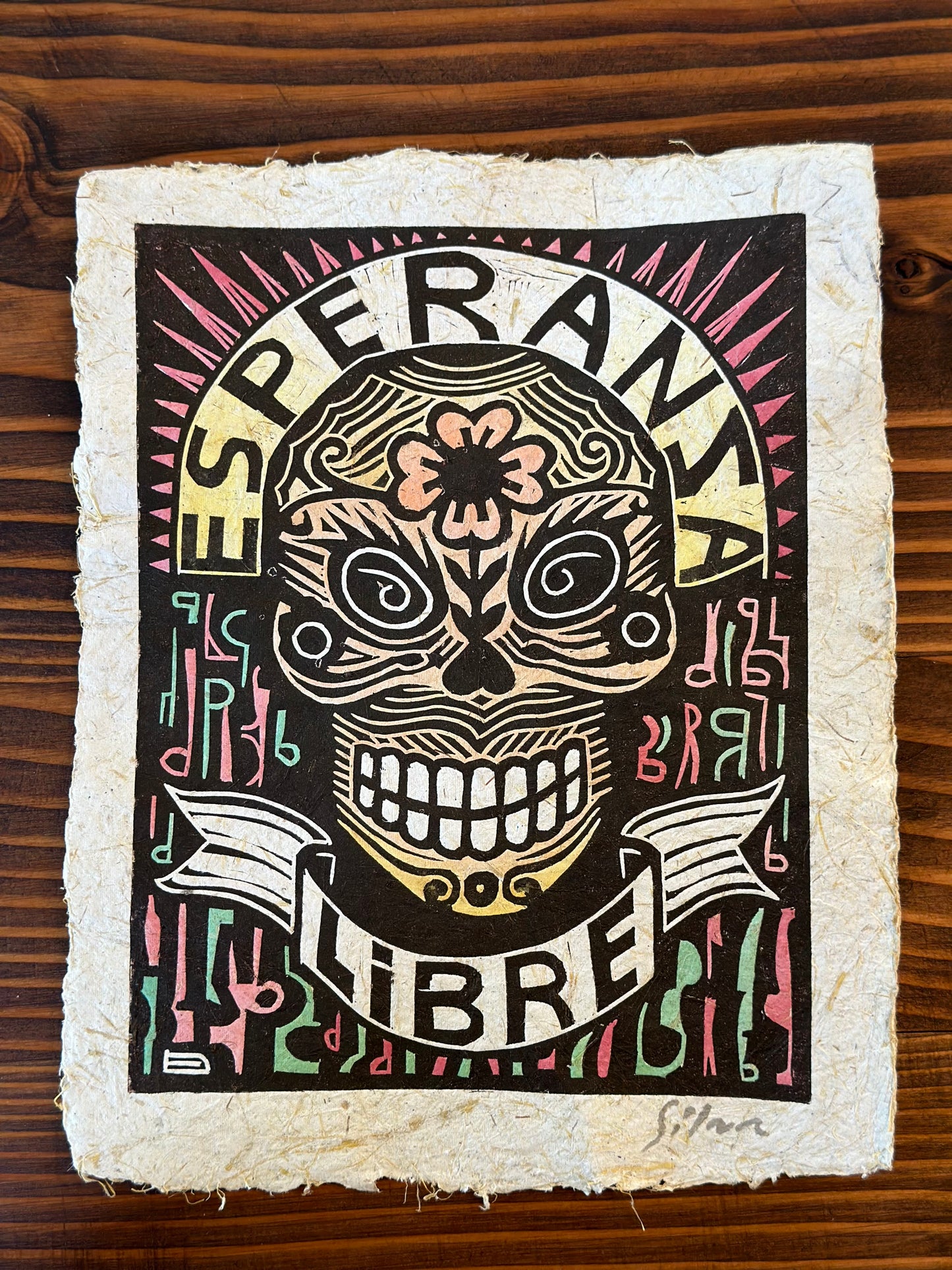 Esperanza Libre Sugar Skull Print