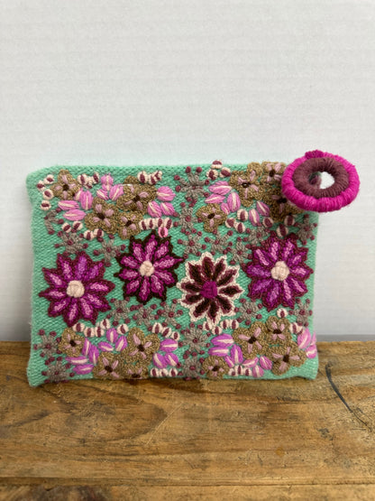 Embroidered Mini Clutch