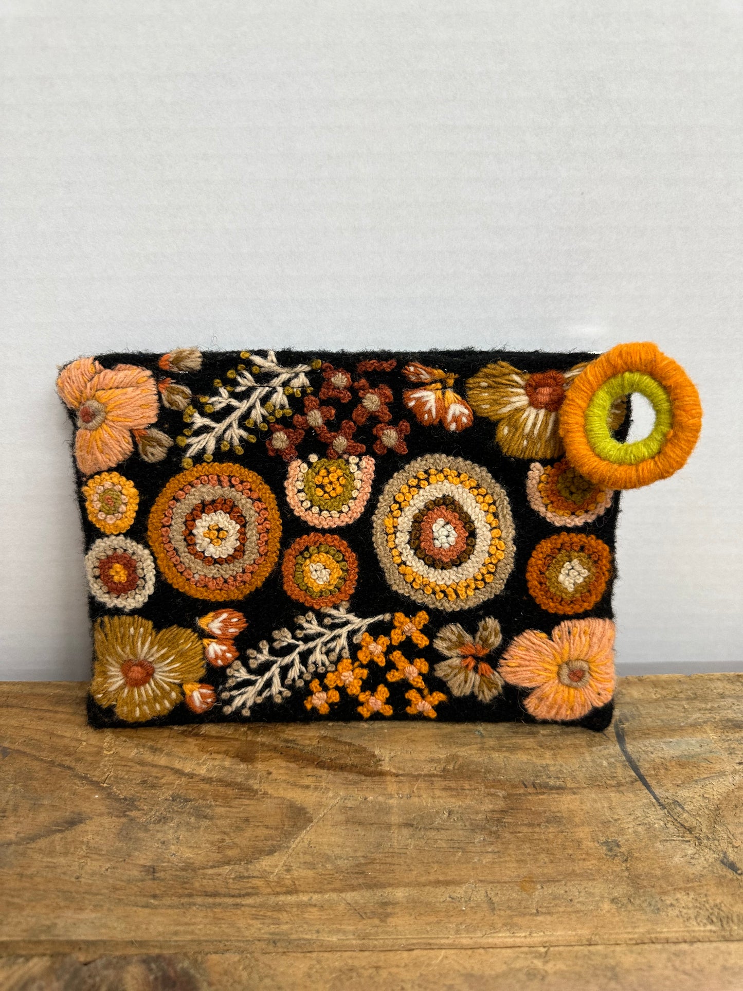 Embroidered Mini Clutch