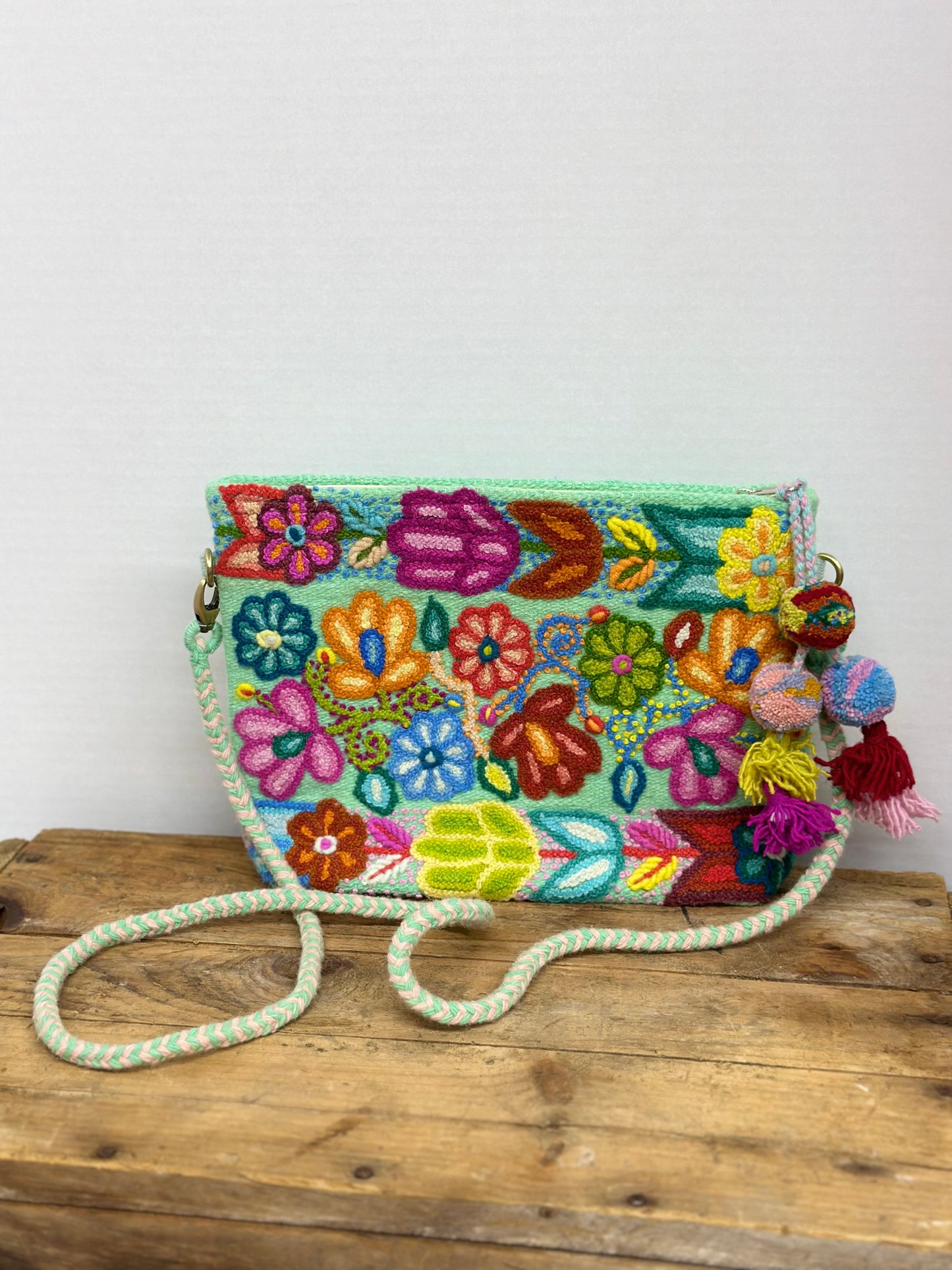 Embroidered Crossbody Bag