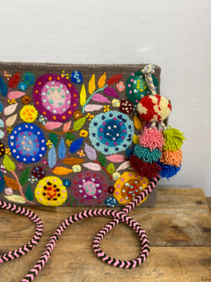 Embroidered Crossbody Bag