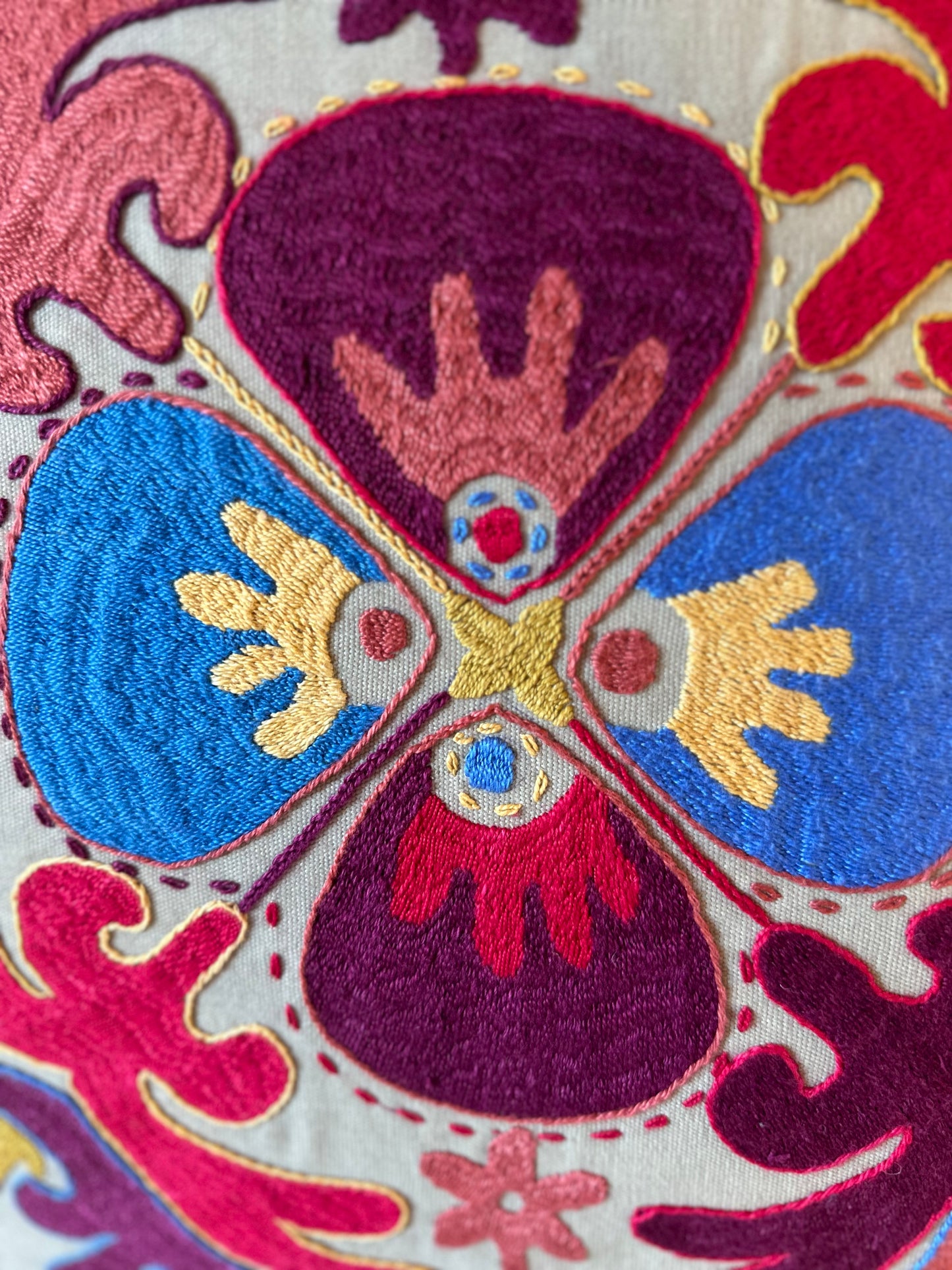 Aydar Kyrgyz Embroidered Pillow