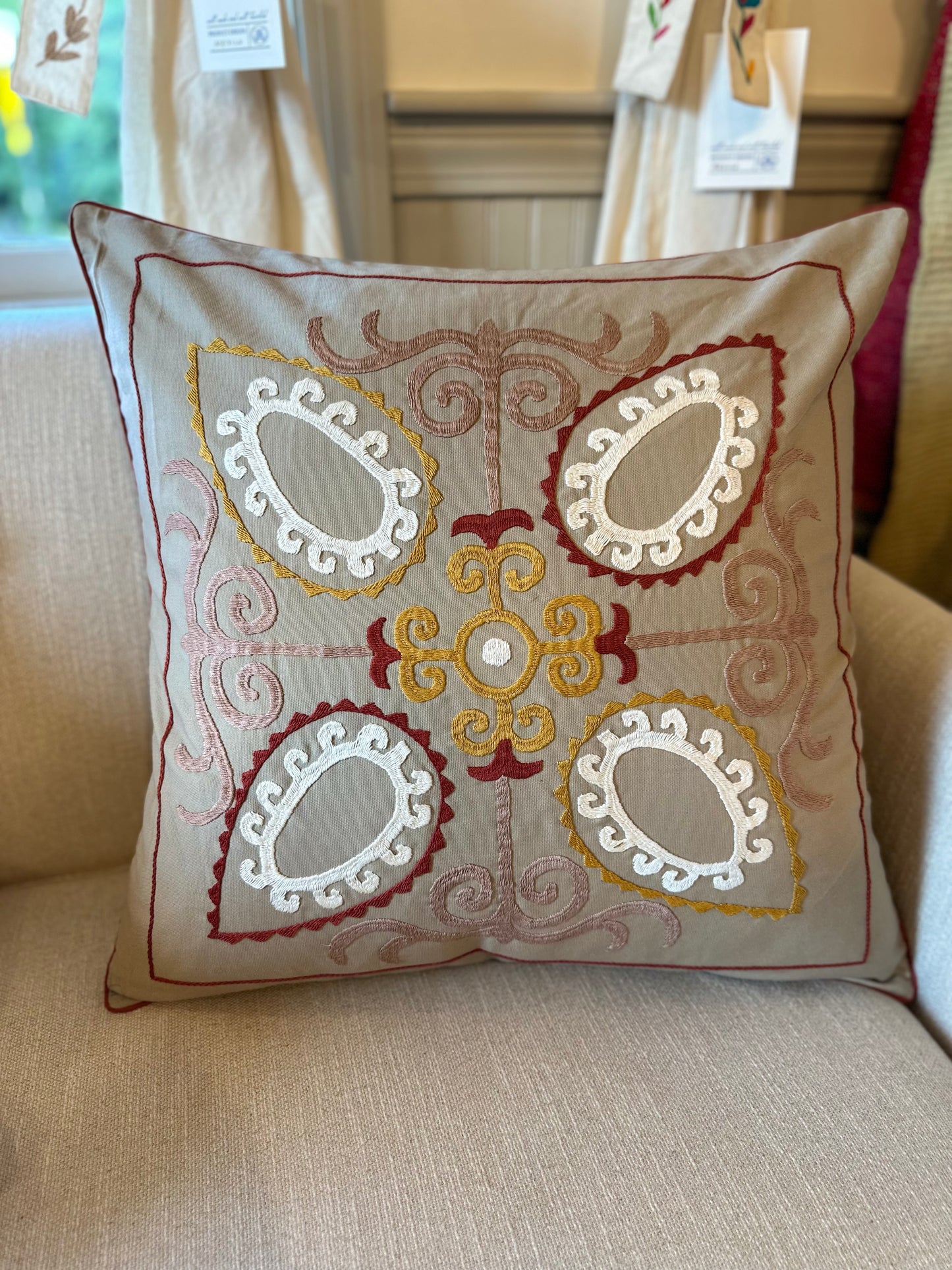 Orto Kyrgyz Embroidered Pillow