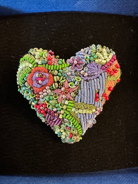 Blooming Heart Brooch Pin