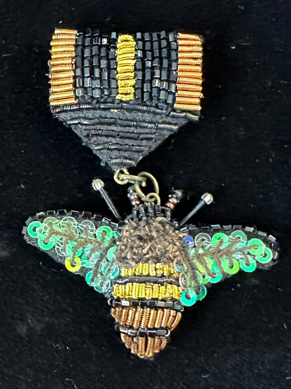 Dazzling Bee Honor Medal Brooch Pin