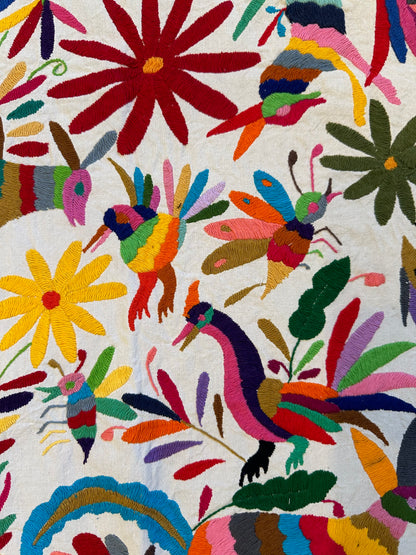 Otomi Embroidered Canvas Rainbow