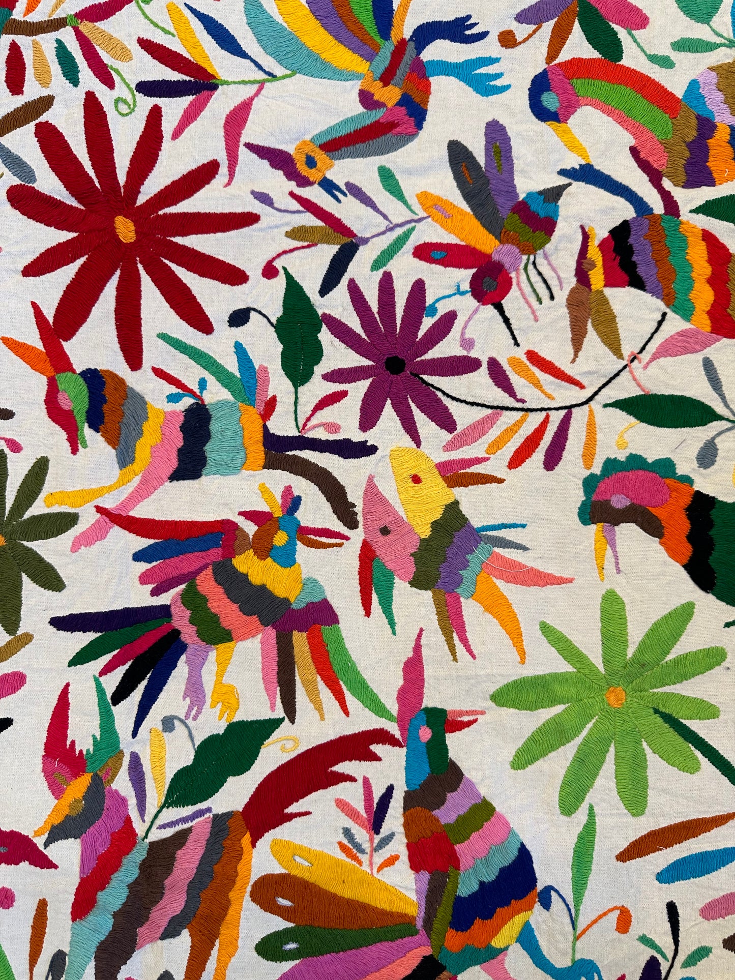 Otomi Embroidered Canvas Rainbow