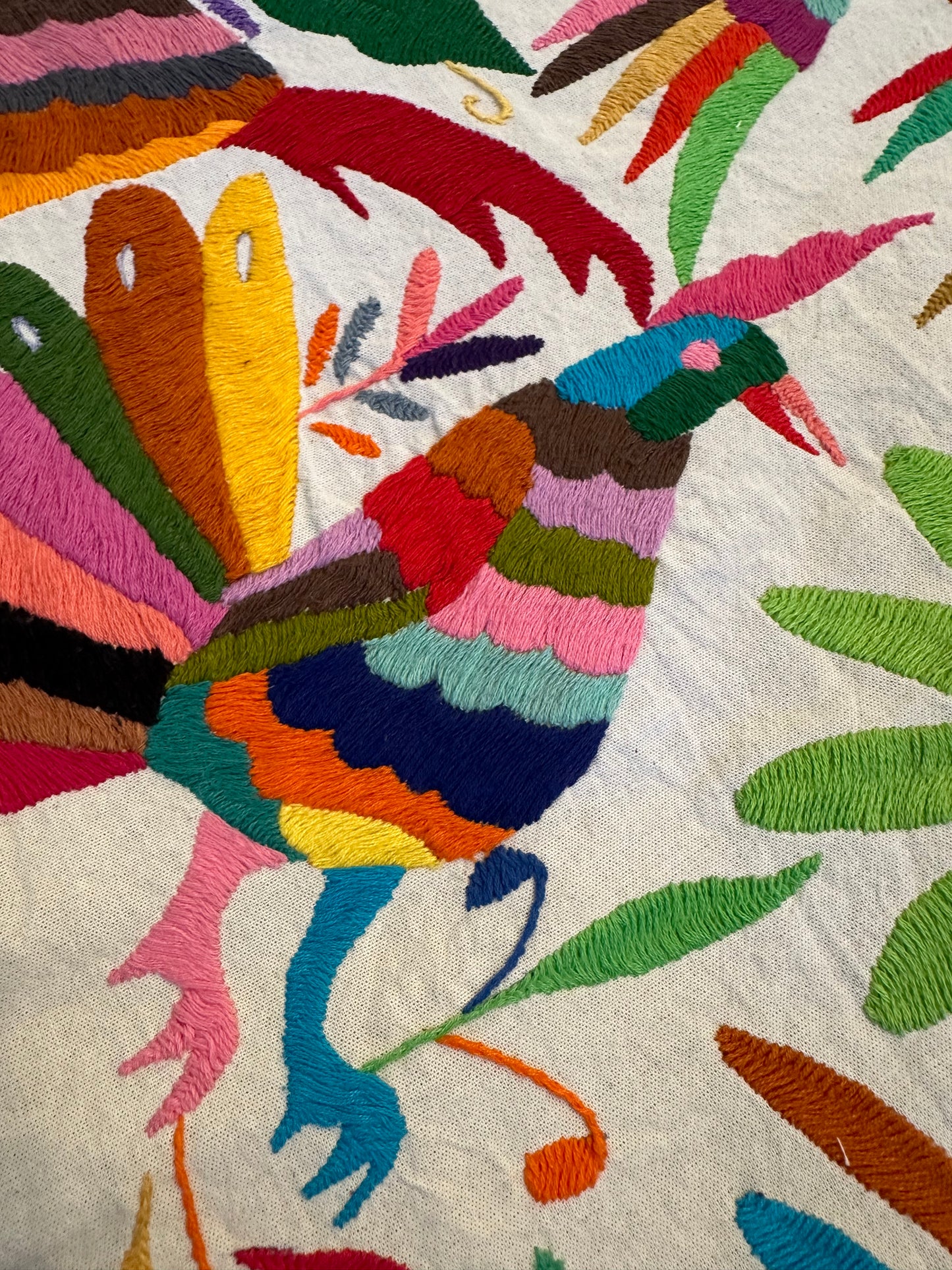 Otomi Embroidered Canvas Rainbow