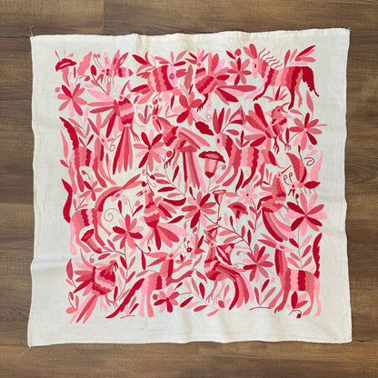 Otomi Embroidered Canvas Pops of Pink