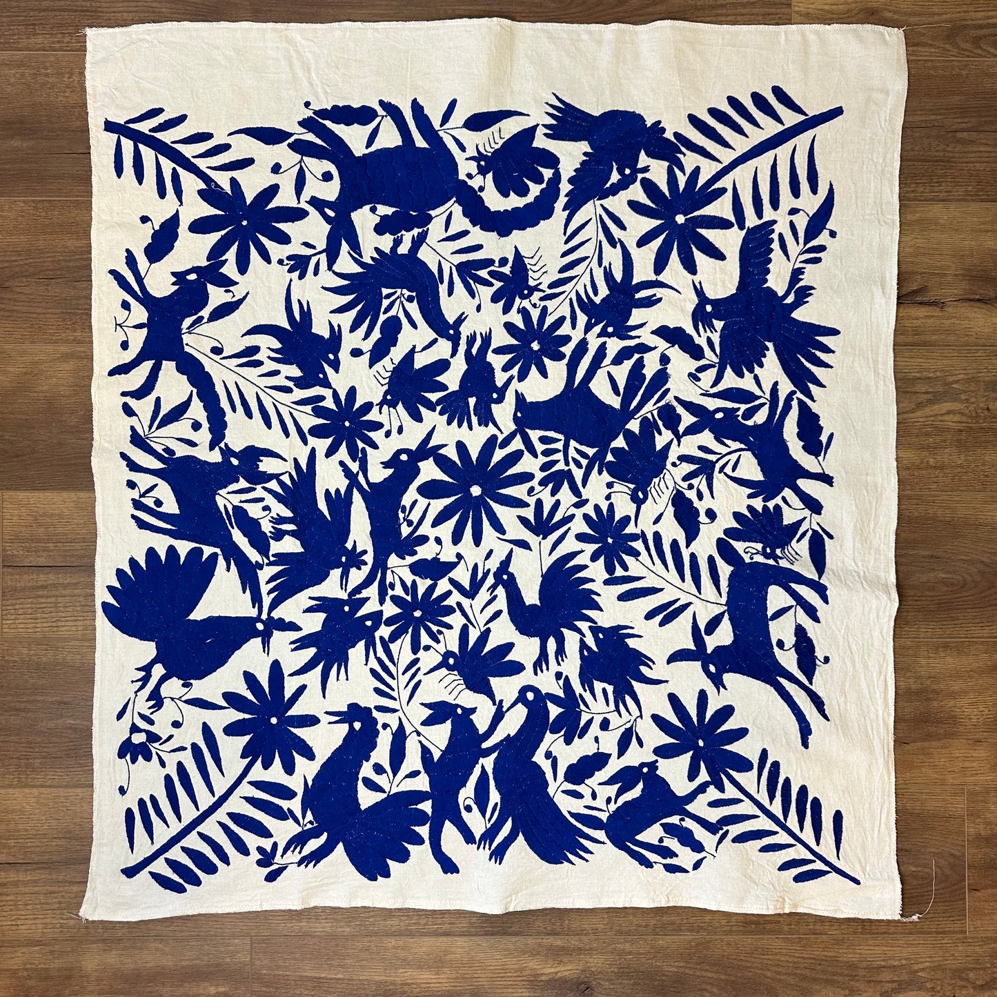 Otomi Embroidered Canvas Classic Cobalt