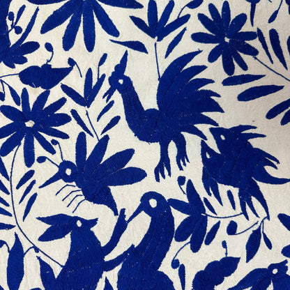 Otomi Embroidered Canvas Classic Cobalt