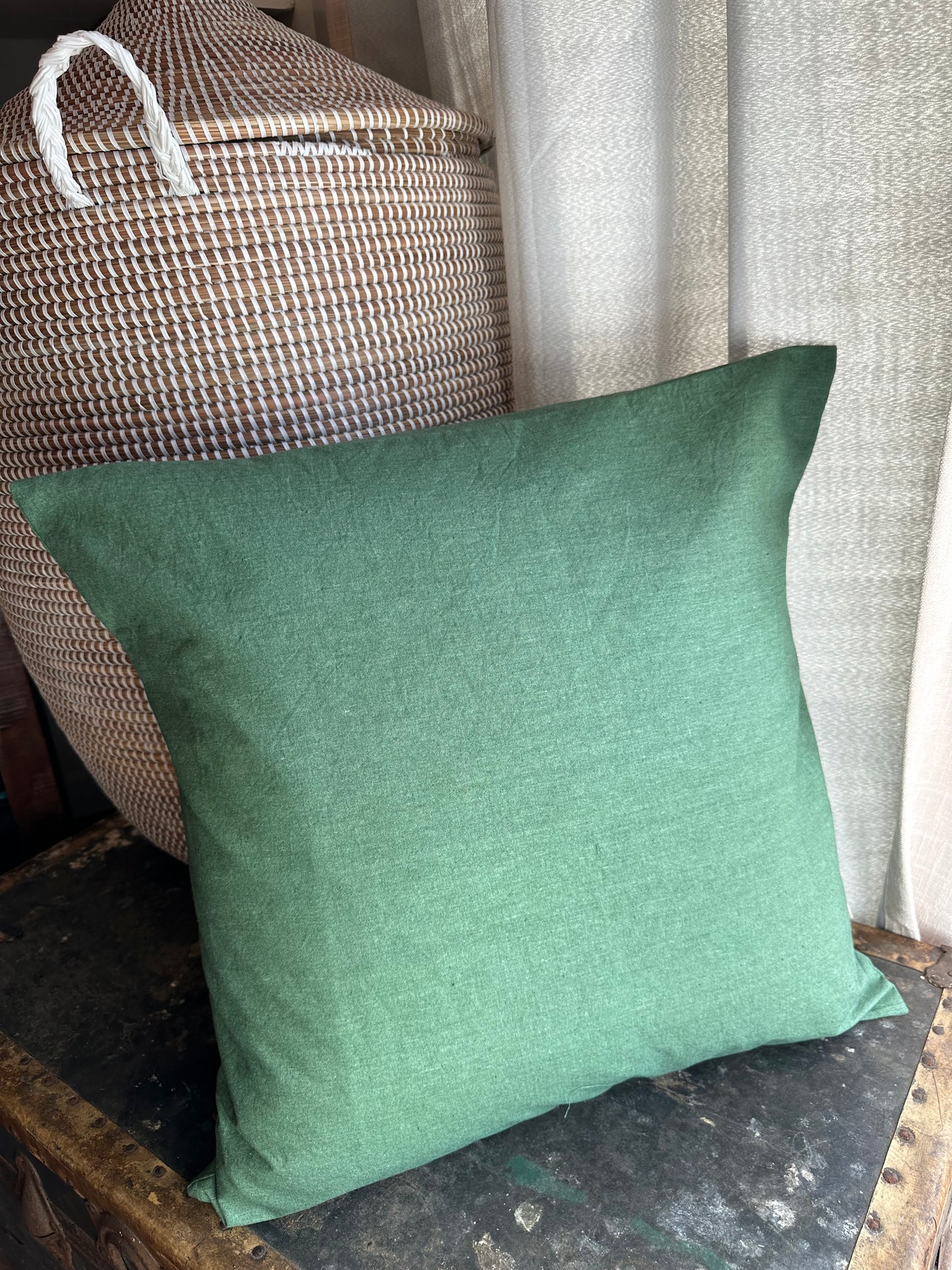 Solid Cushion Cover Sage Green